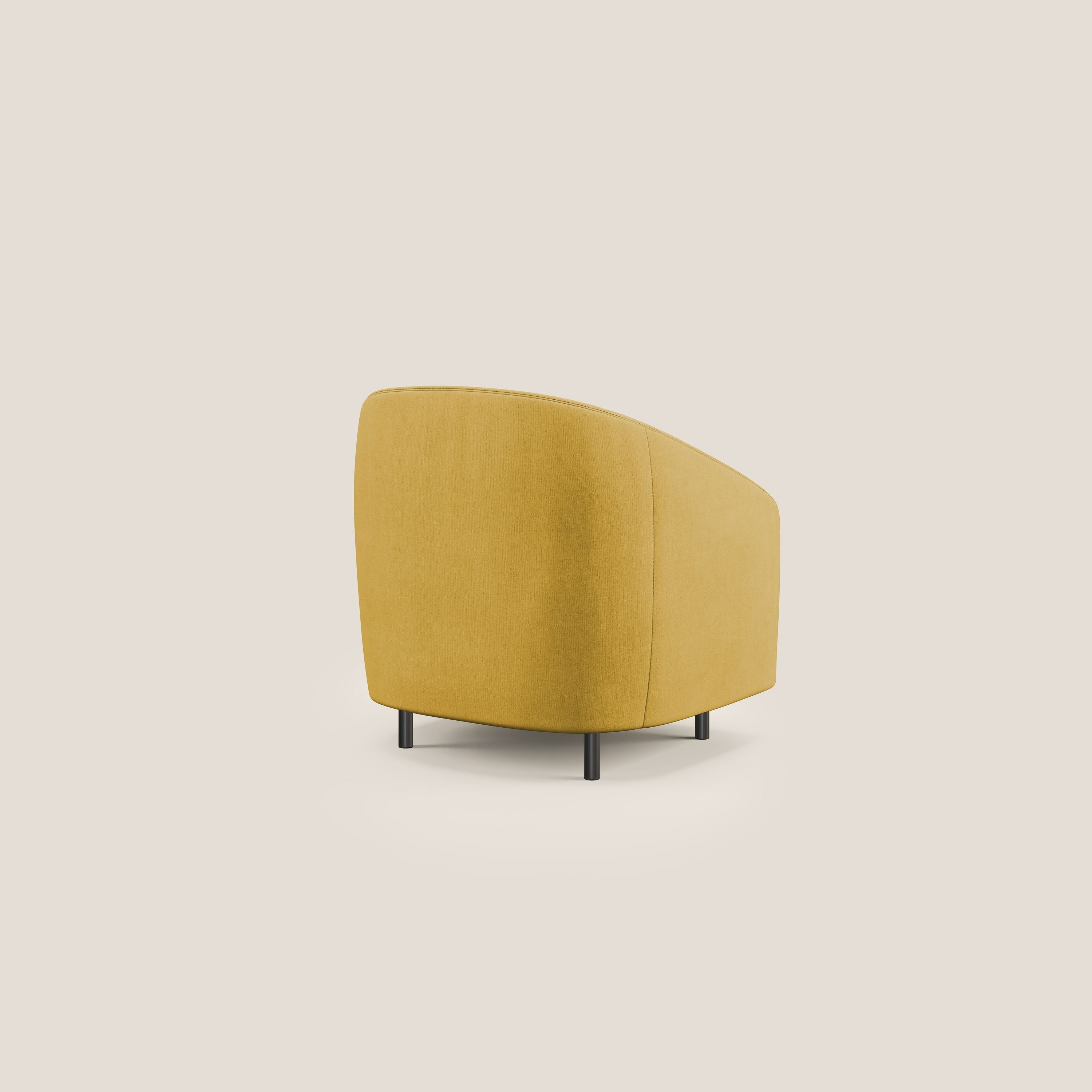 Pandora Poltroncina in tessuto morbido impermeabile T02 giallo - divani.store