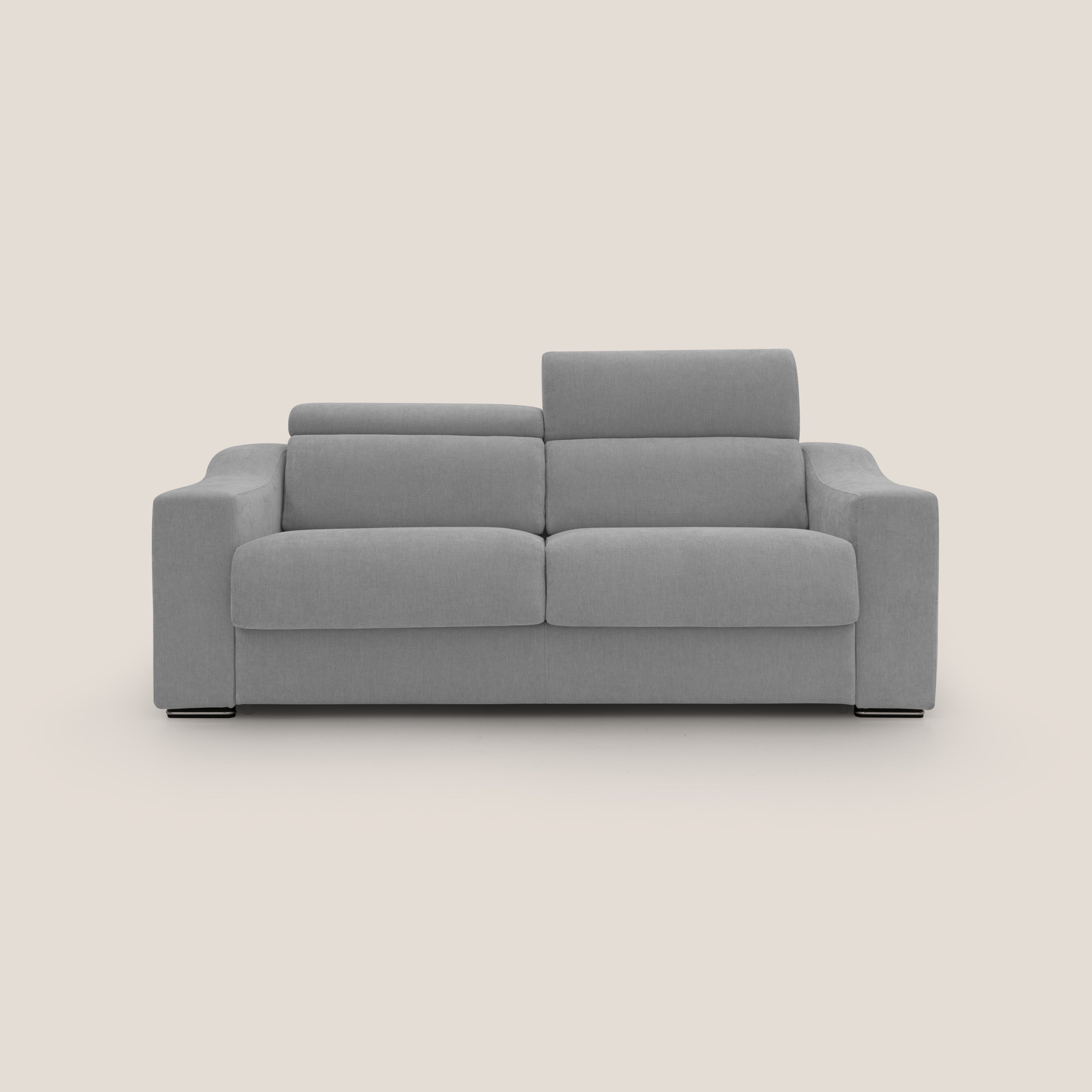 Bomber divano letto matrimoniale con poggiatesta in tessuto impermeabile T14 - divani.store