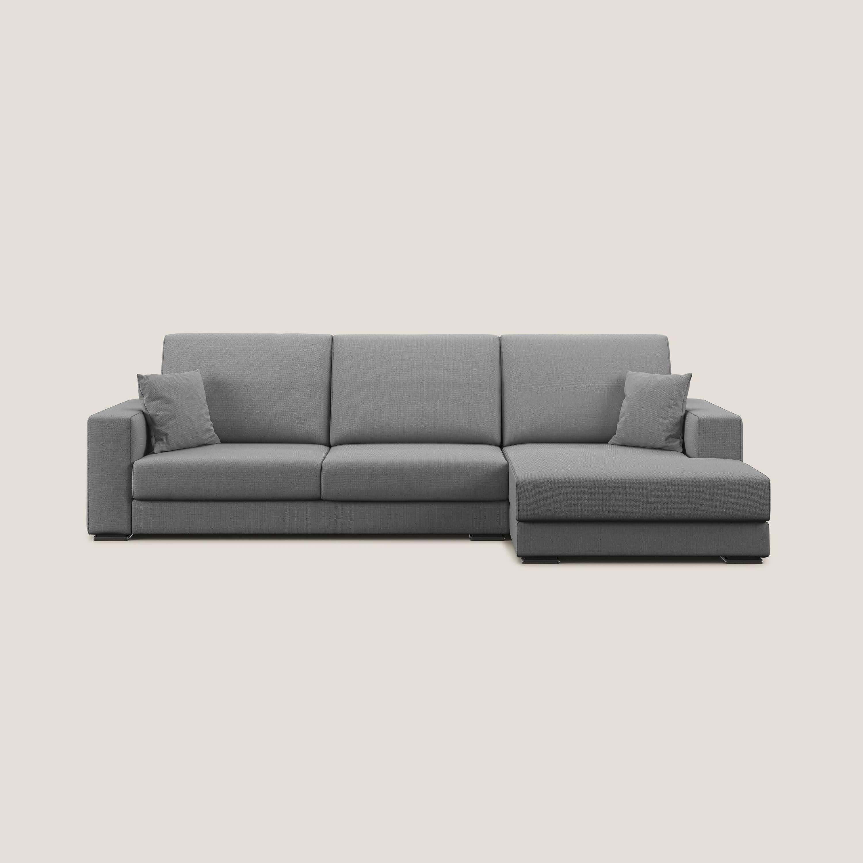 Marte divano angolare in tessuto smacchiabile impermeabile T08 grigio - divani.store
