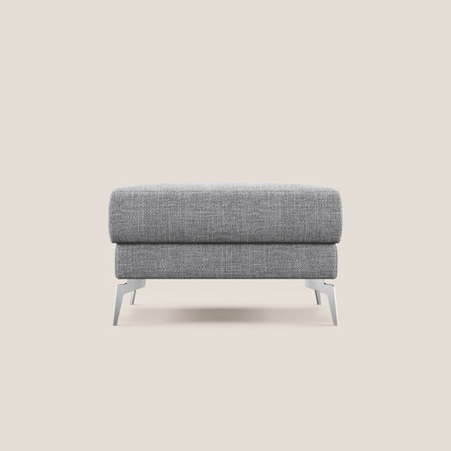 Star Pouf con piedini alti in tessuto impermeabile morbido intreccio T06 grigio - divani.store