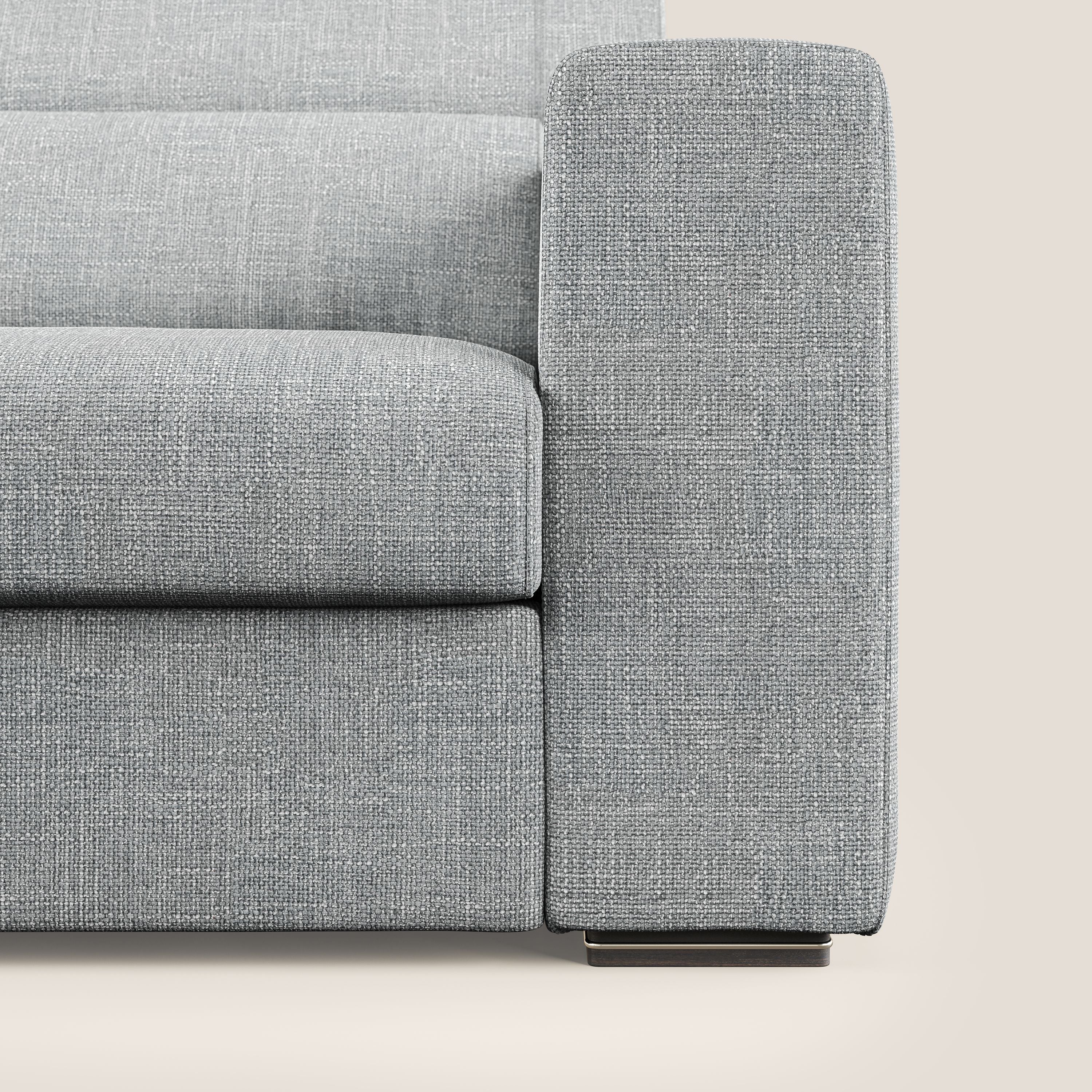 Vegas divano con poggiatesta reclinabili in morbido tessuto impermeabile T06 grigio - divani.store