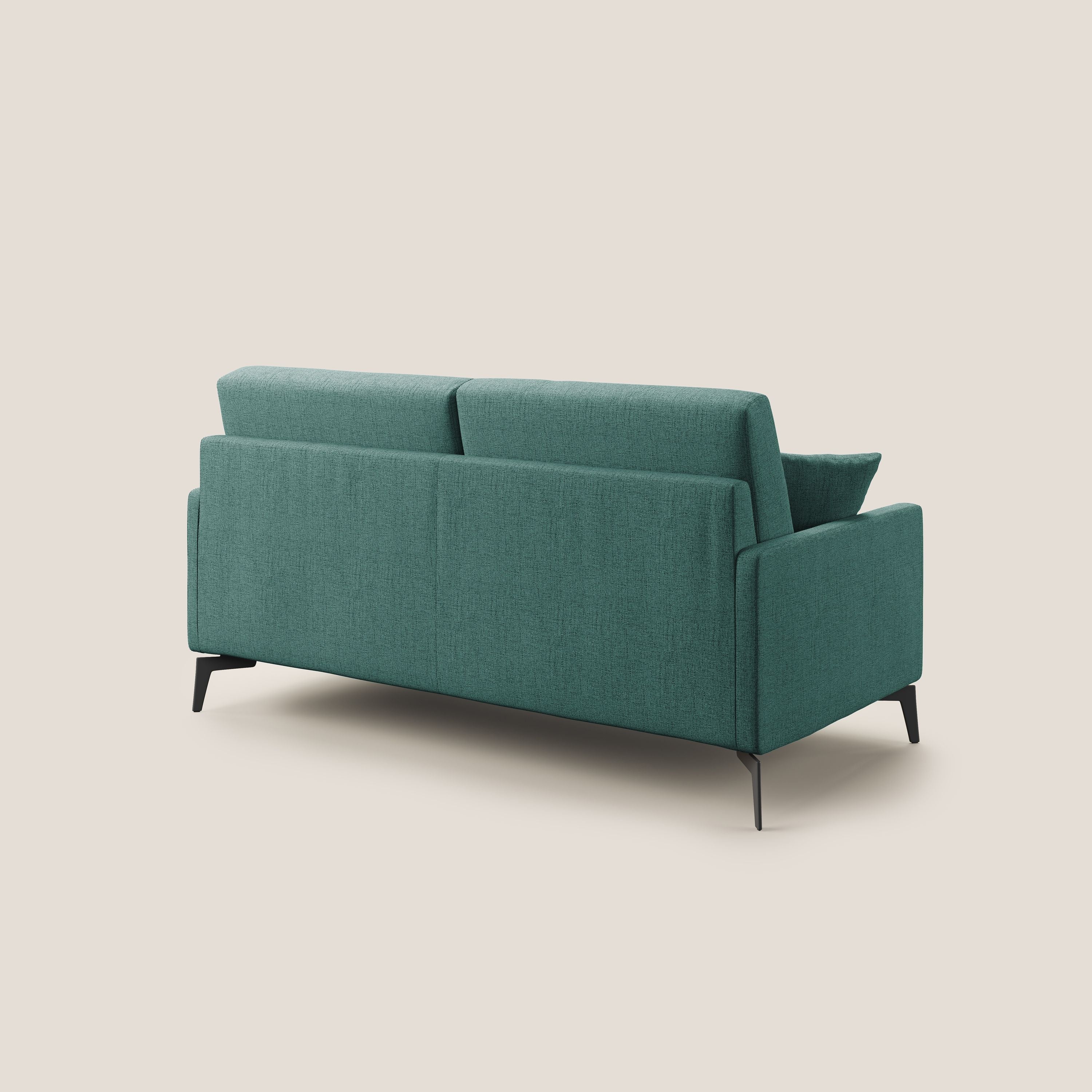 Saturno divano moderno in tessuto morbido impermeabile T03 verde acqua - divani.store