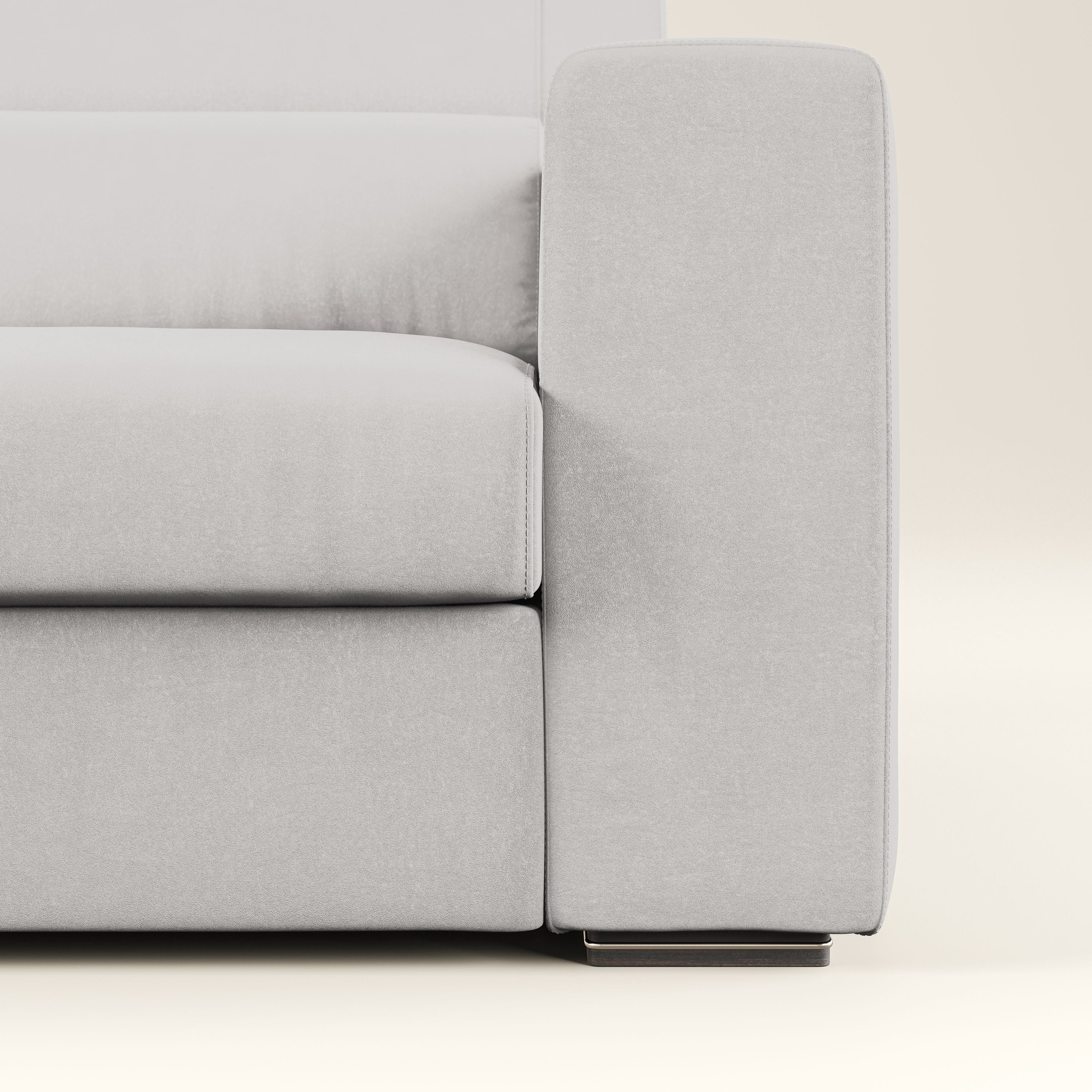 Vegas divano con poggiatesta reclinabili in microfibra smacchiabile T11 grigio chiaro - divani.store