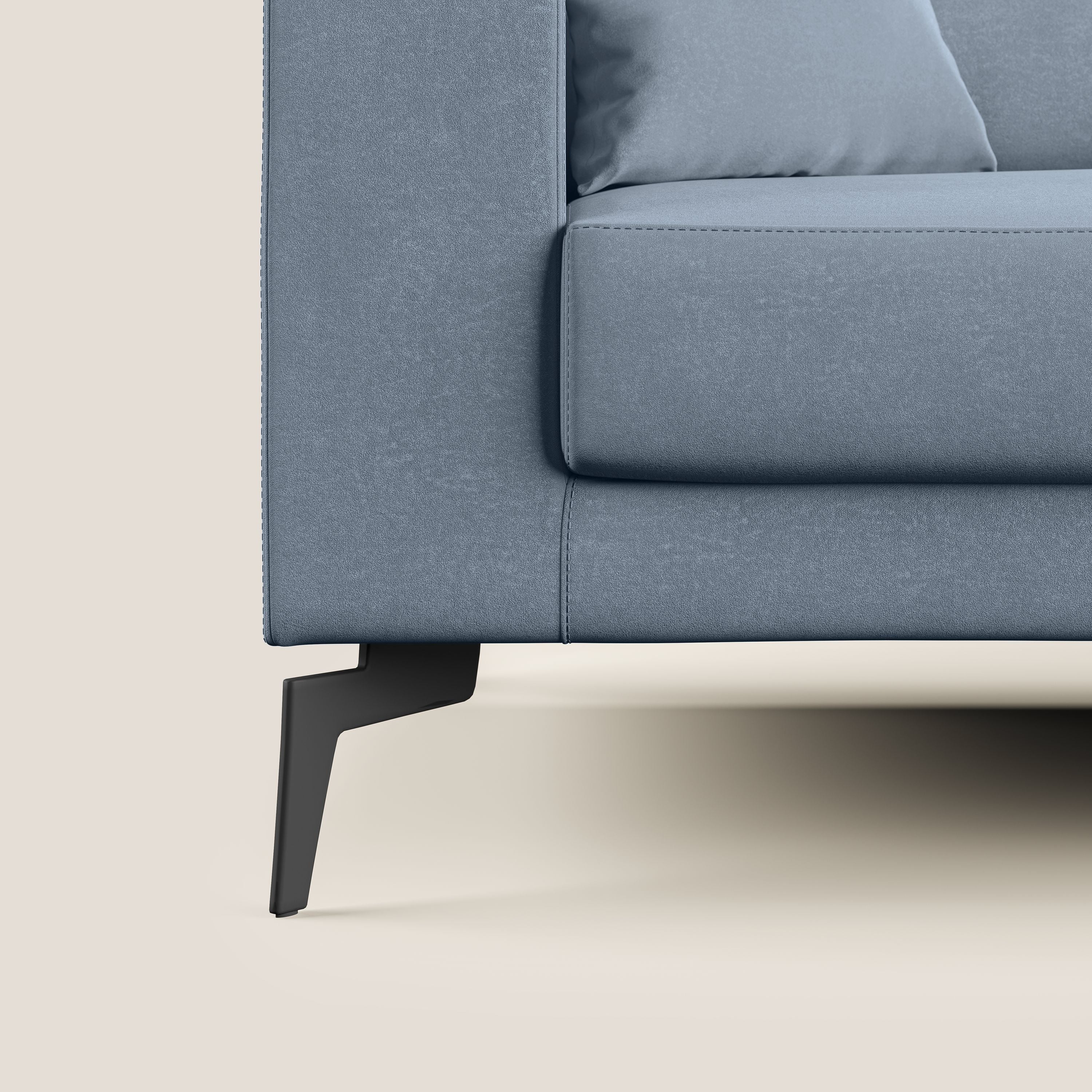 Prestige divano angolare reversibile in microfibra smacchiabile T11 carta da zucchero - divani.store