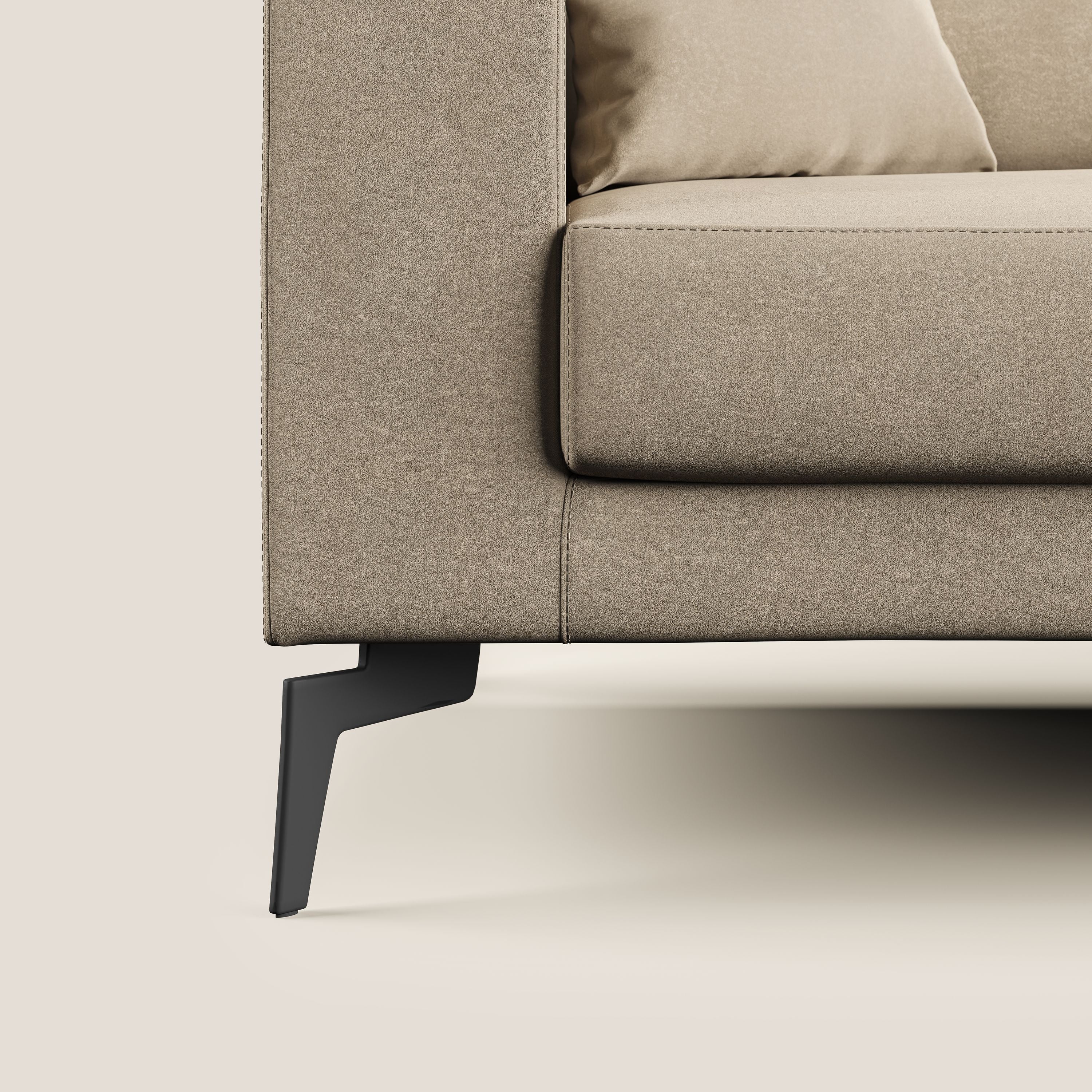 Prestige divano angolare reversibile in microfibra smacchiabile T11 tortora - divani.store