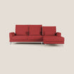Tommy Divano angolare con relax e schienali traslanti in microfibra smacchiabile T11 rosso - divani.store