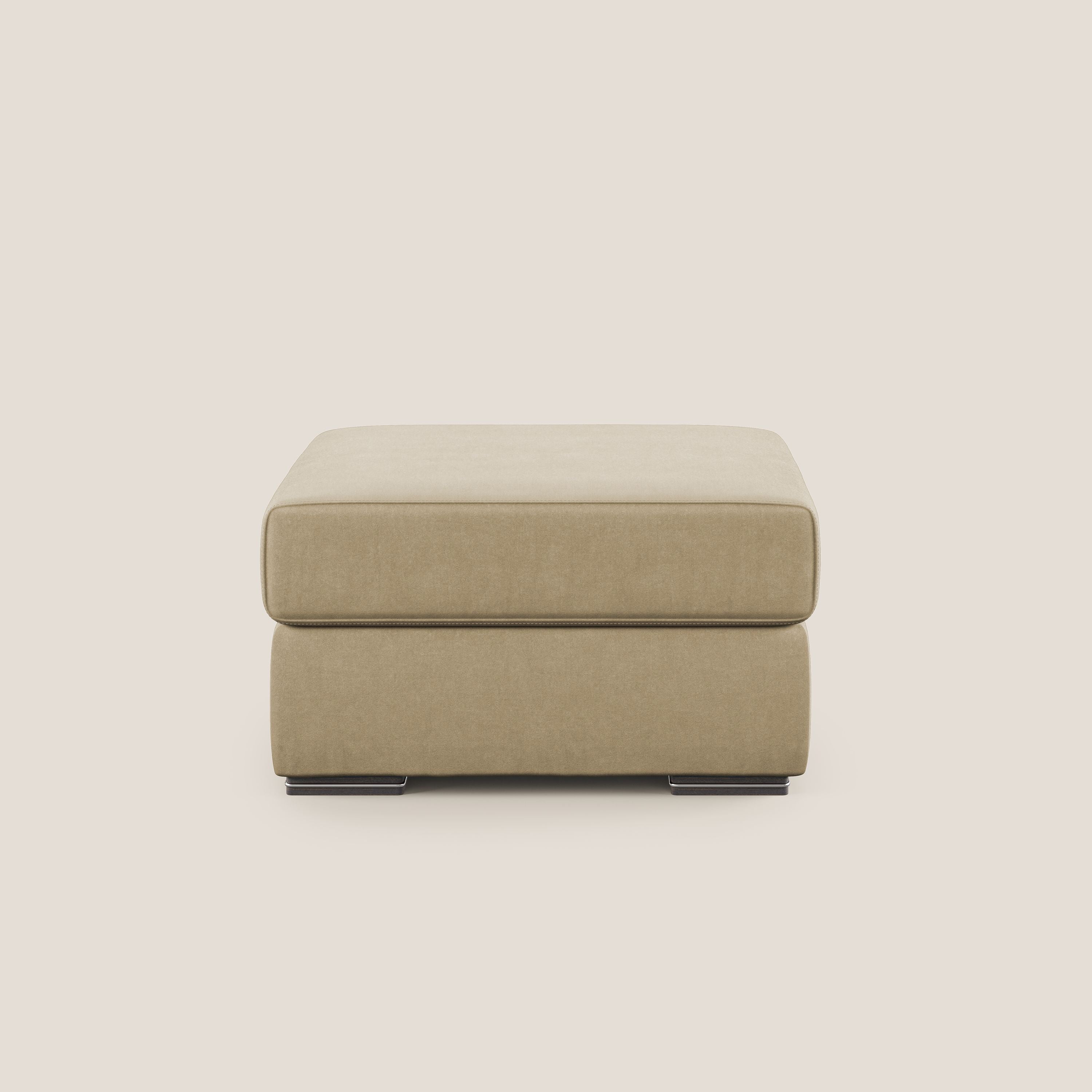 Shop online Sun pouf apribile contenitore in microfibra smacchiabile T11 beige - divani.store