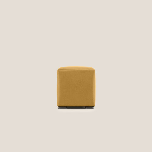 Cube pouf in microfibra smacchiabile T11 giallo - divani.store