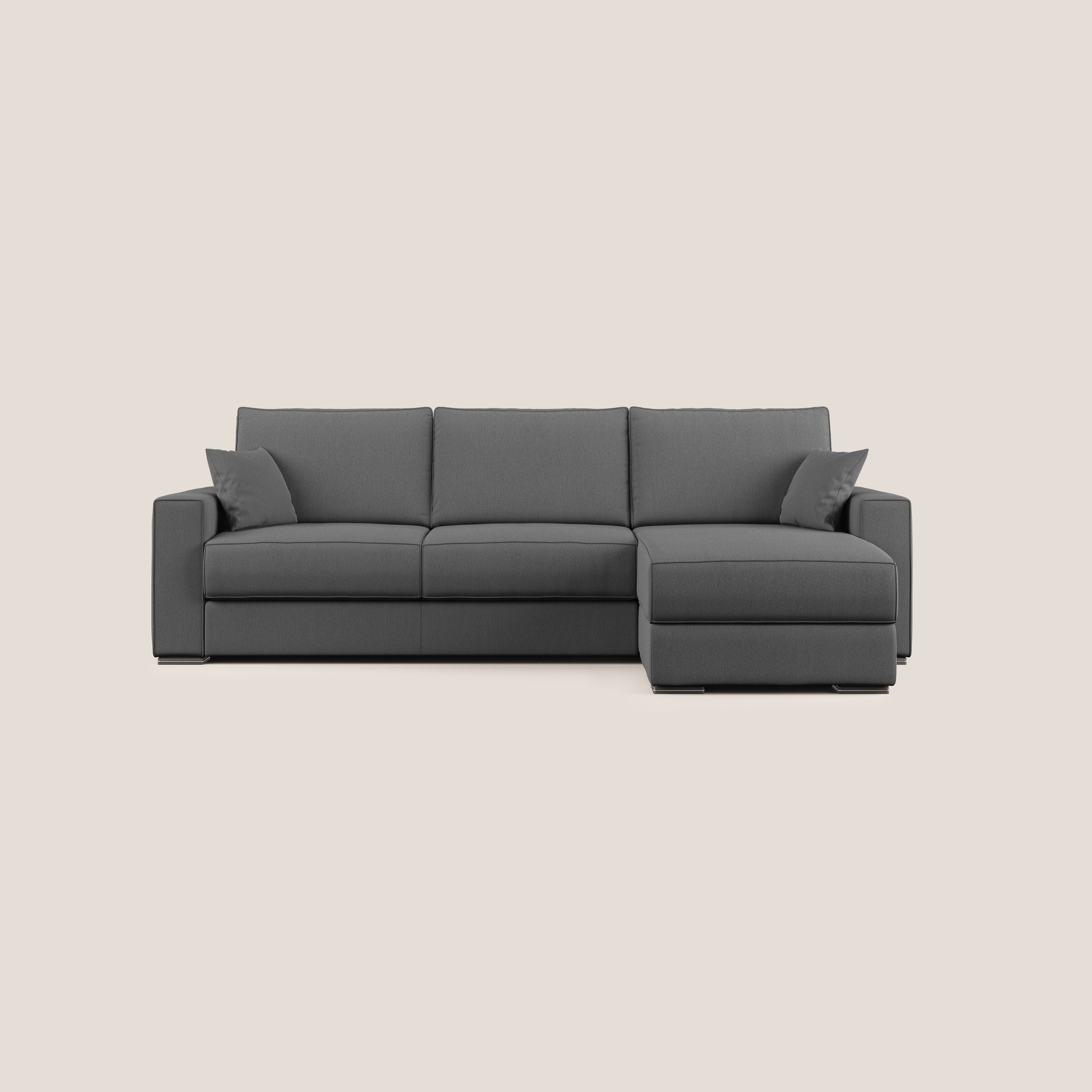 Dream Divano letto angolare in tessuto smacchiabile T05 antracite - divani.store