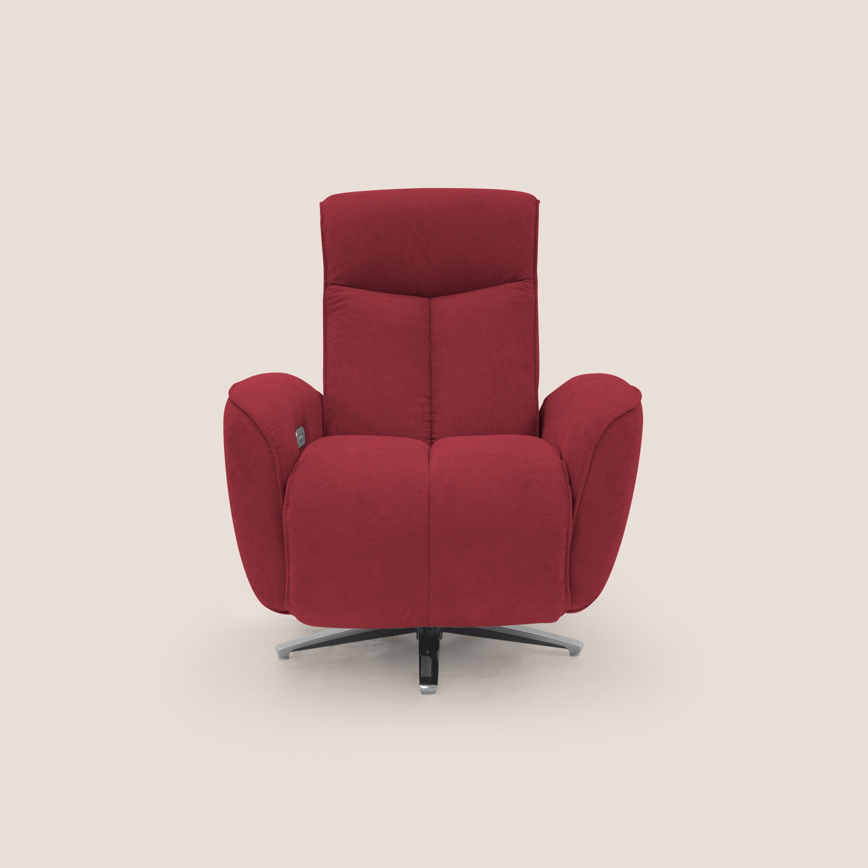 EVA Poltroncina RELAX in morbido tessuto impermeabile T02 rosso - divani.store