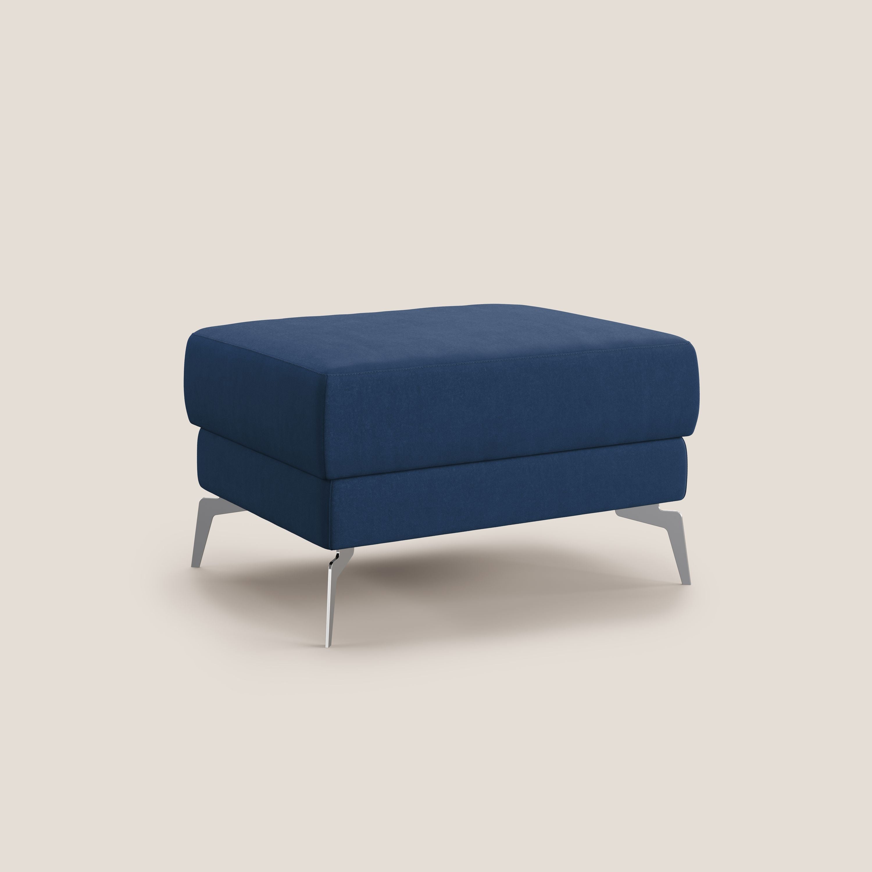 Star Pouf con piedini alti in microfibra impermeabile T11 blu - divani.store