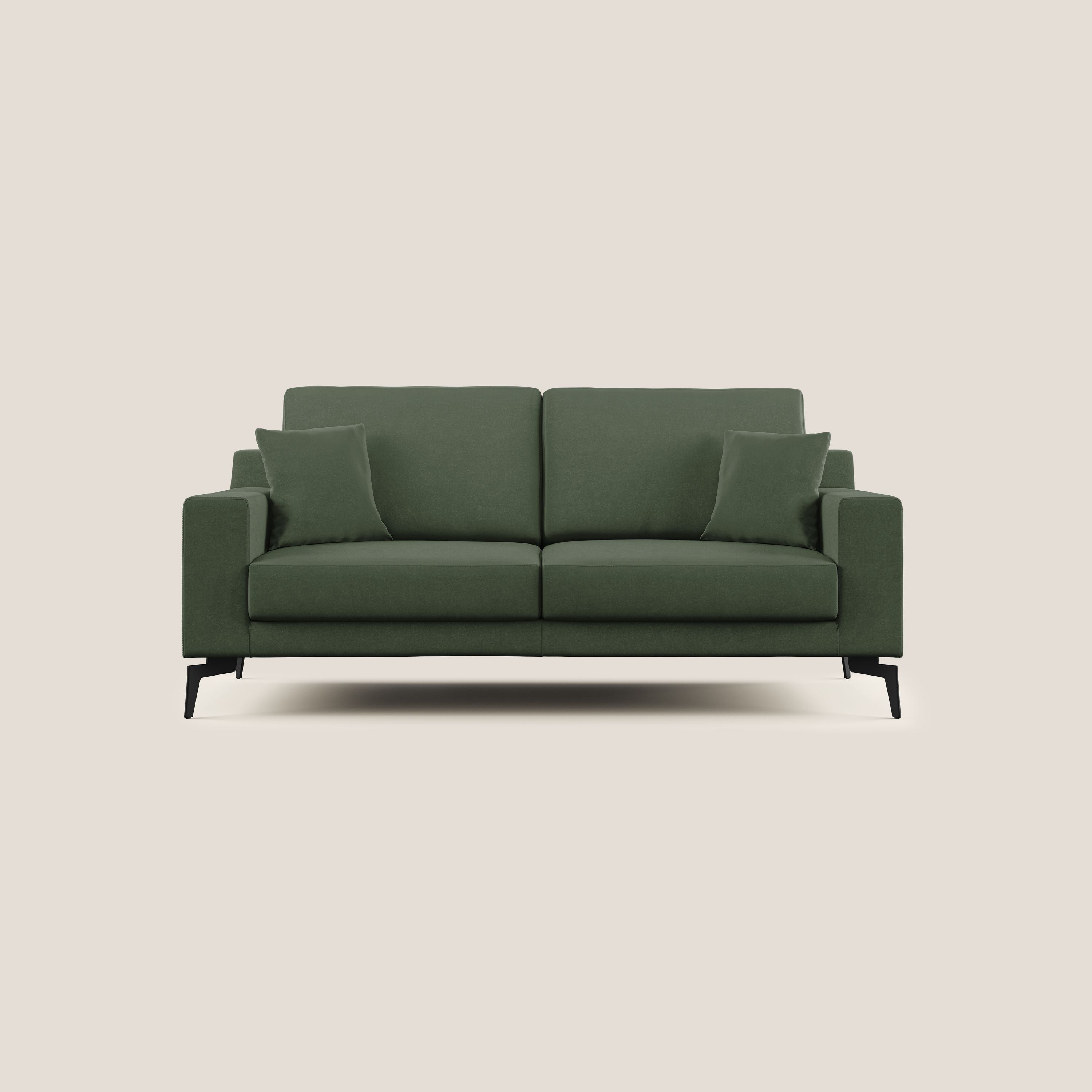 Prestige divano moderno in microfibra smacchiabile T11 verde - divani.store