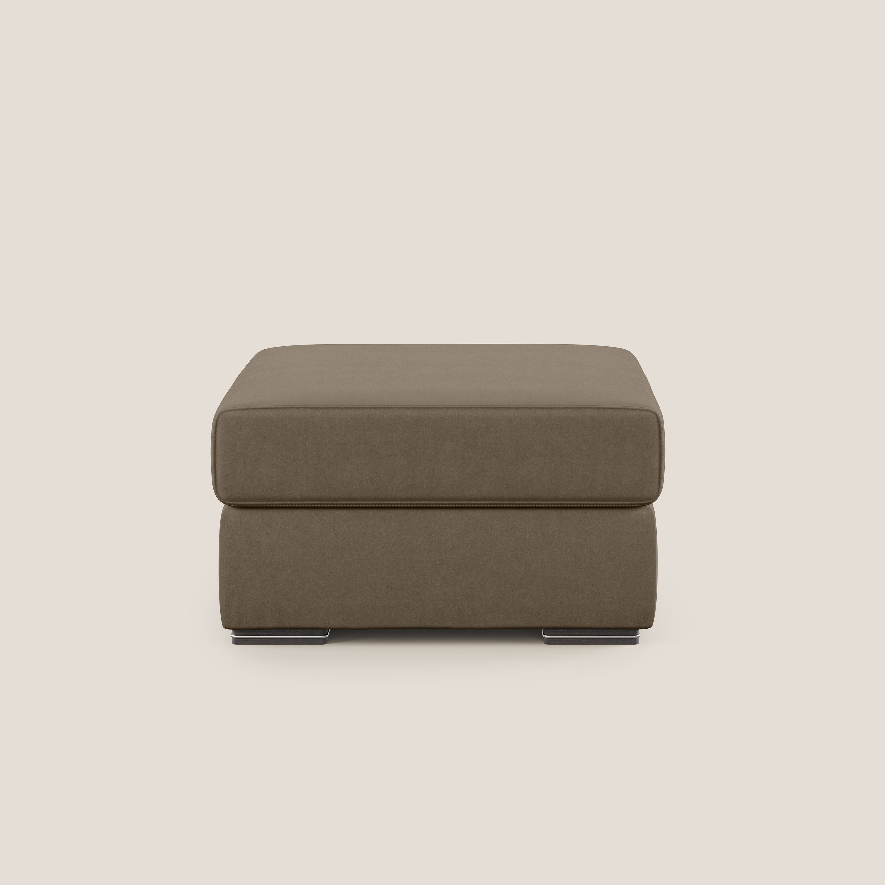 Shop online Sun pouf apribile contenitore in microfibra smacchiabile T11 marrone - divani.store