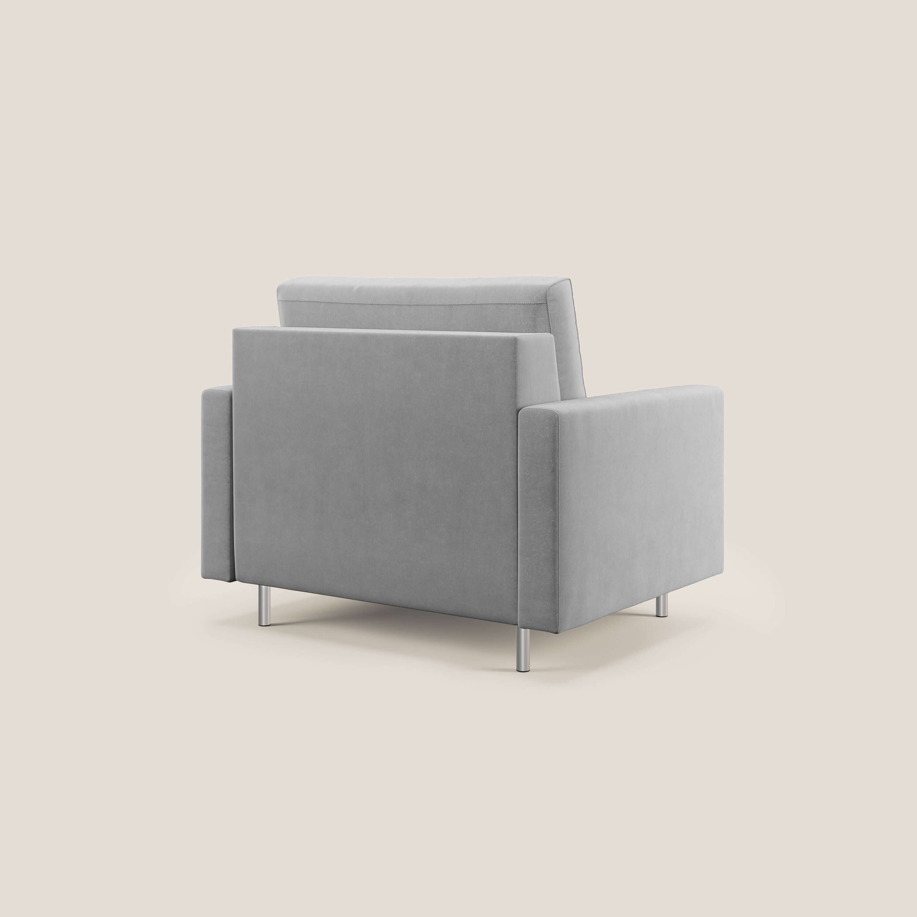 Megan poltrona letto in microfibra smacchiabile T11 grigio - divani.store