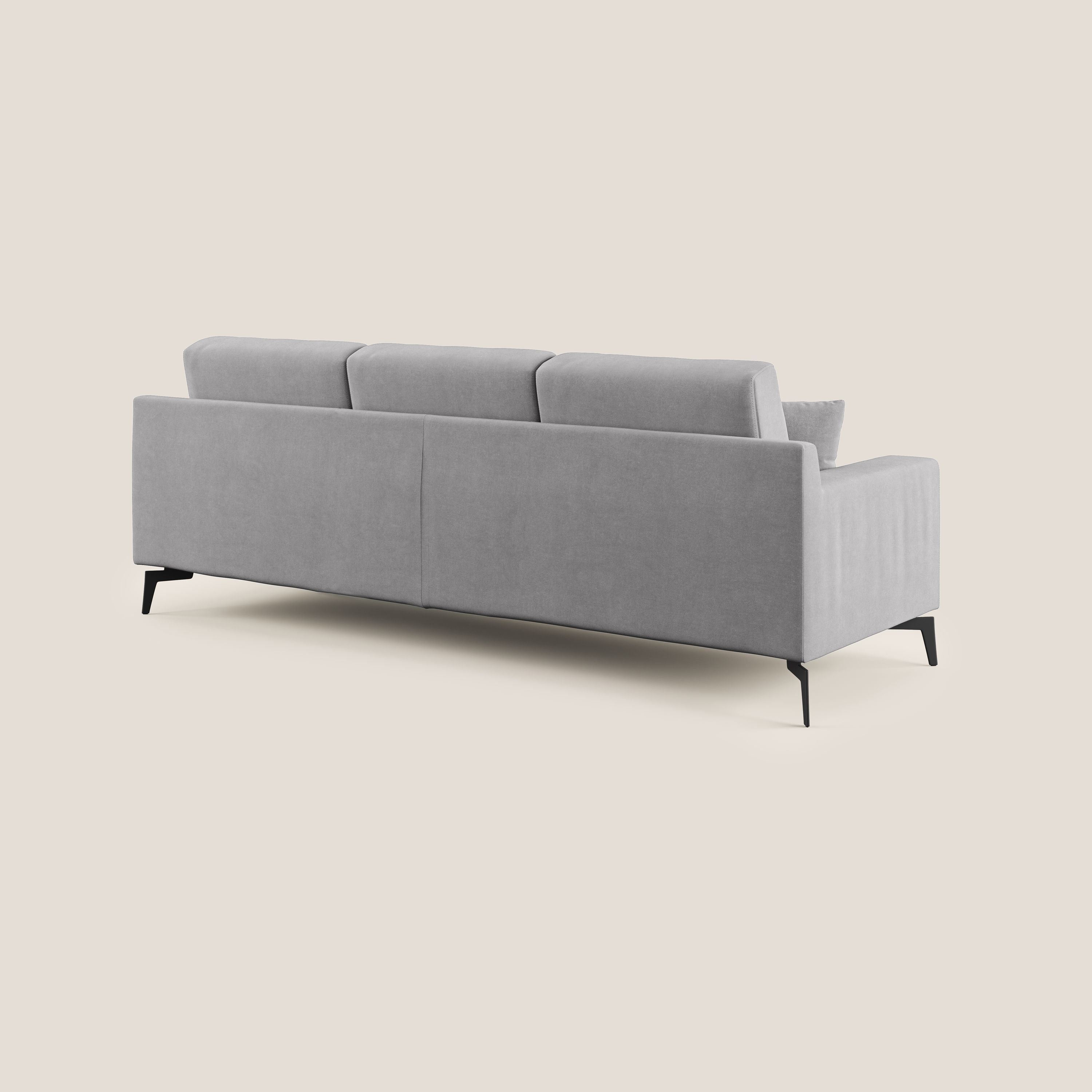 Prestige divano angolare reversibile in microfibra smacchiabile T11 grigio - divani.store