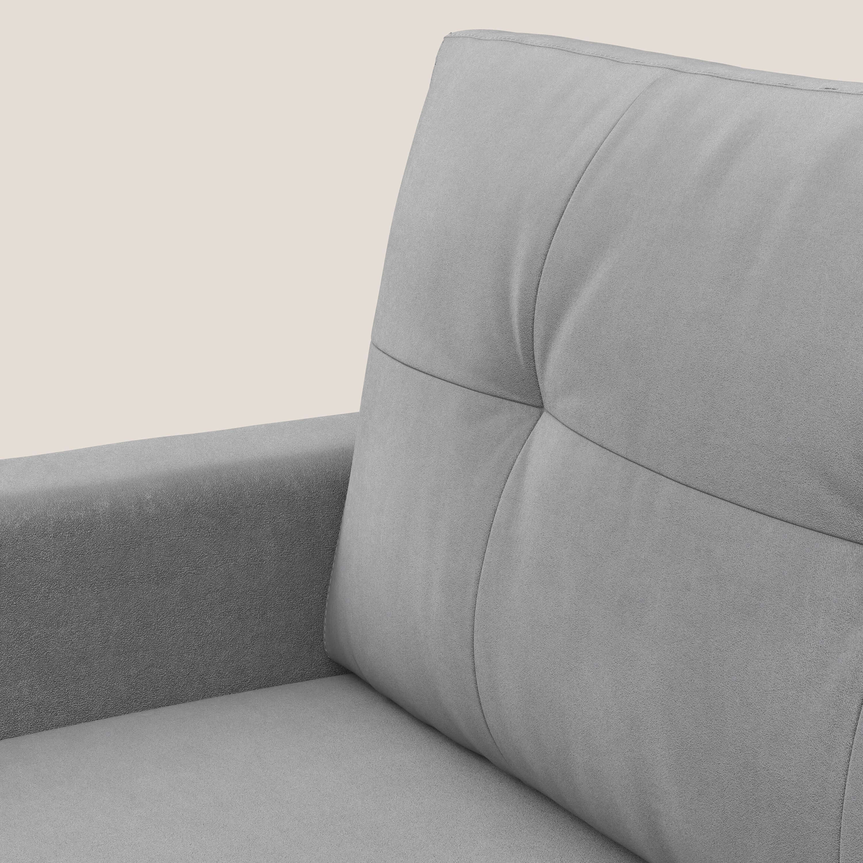 Megan poltrona letto in microfibra smacchiabile T11 grigio - divani.store