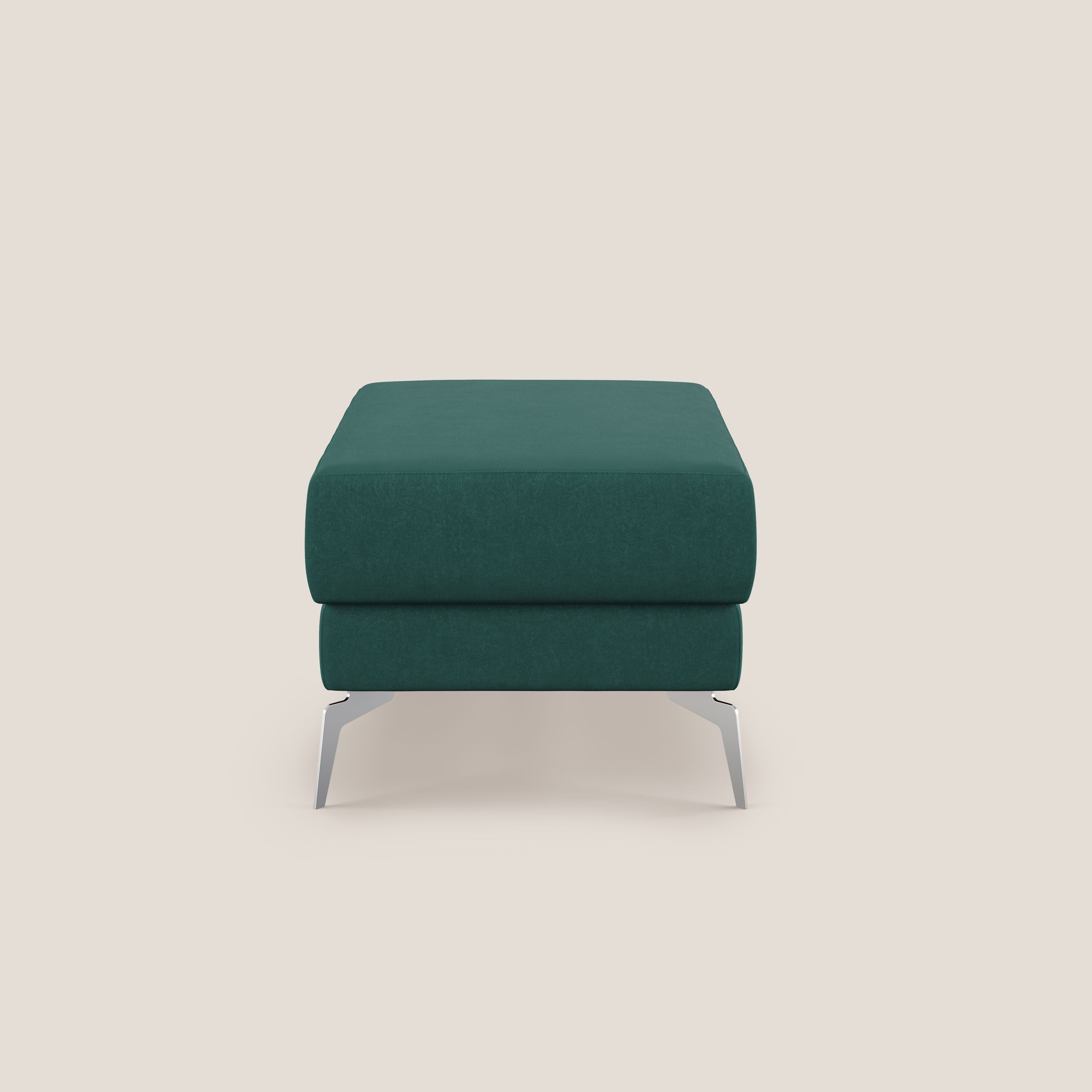 Star Pouf con piedini alti in microfibra impermeabile T11 petrolio - divani.store