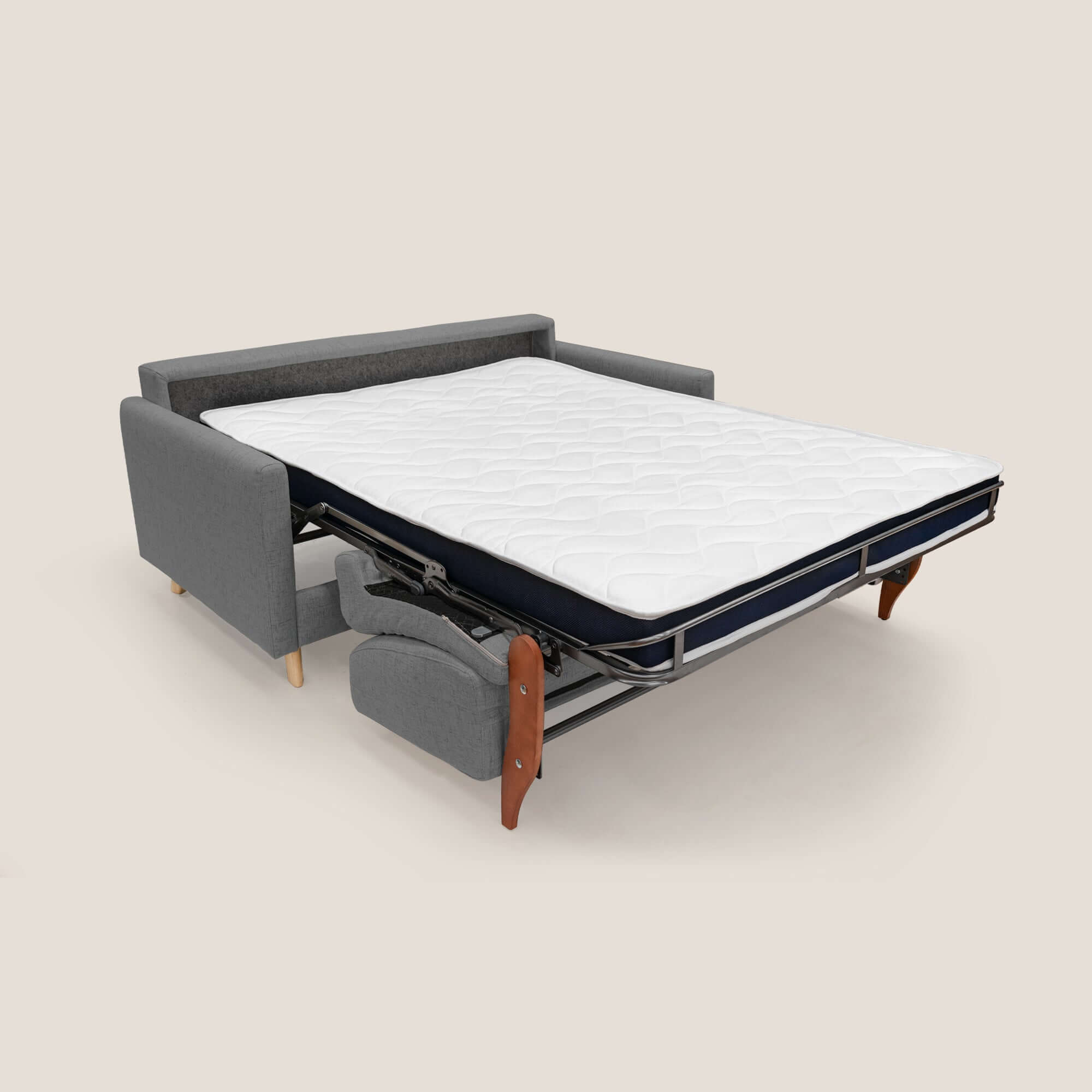 Edgar divano letto matrimoniale in tessuto felis impermeabile T03 grigio - divani.store