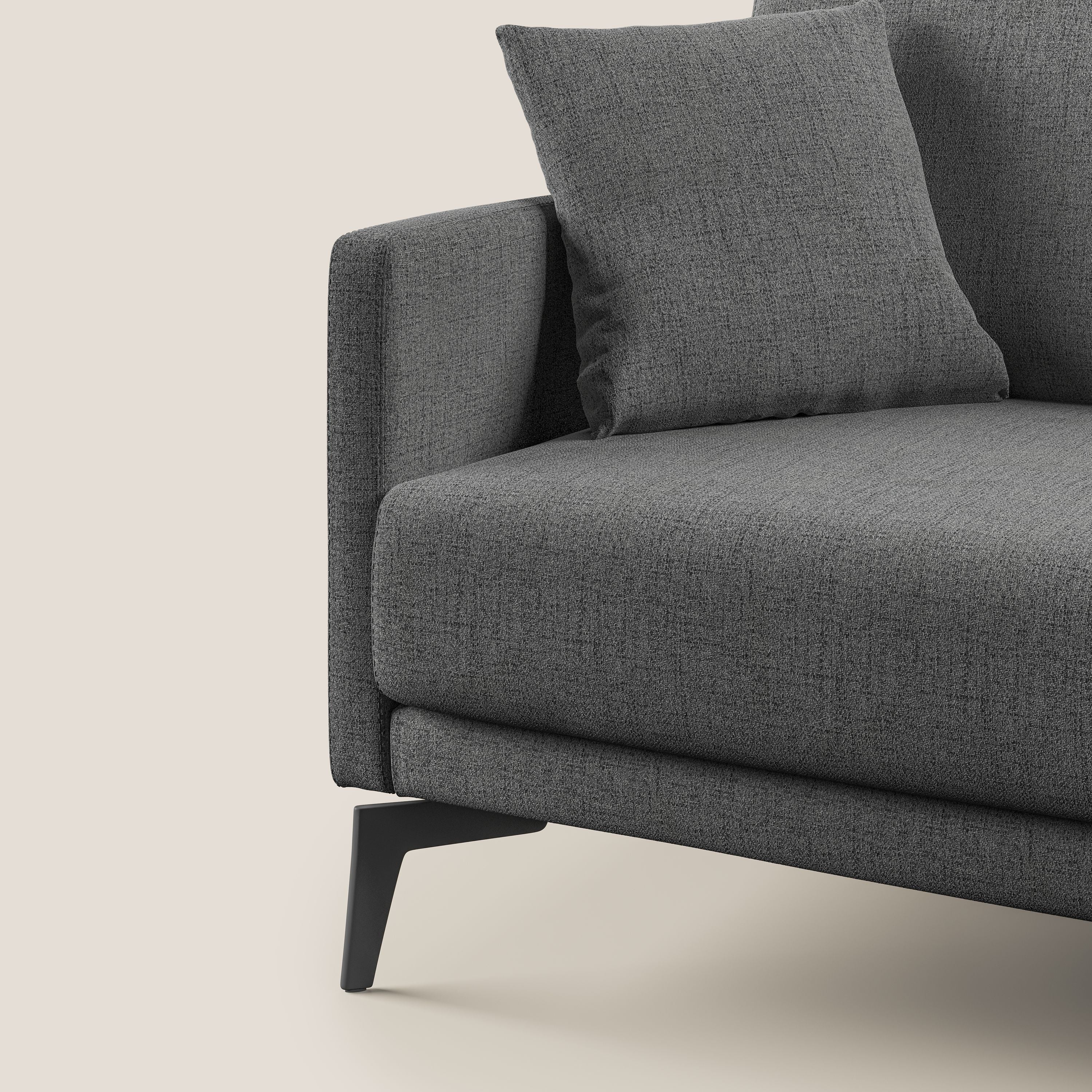 Saturno divano moderno in tessuto morbido impermeabile T03 grigio - divani.store