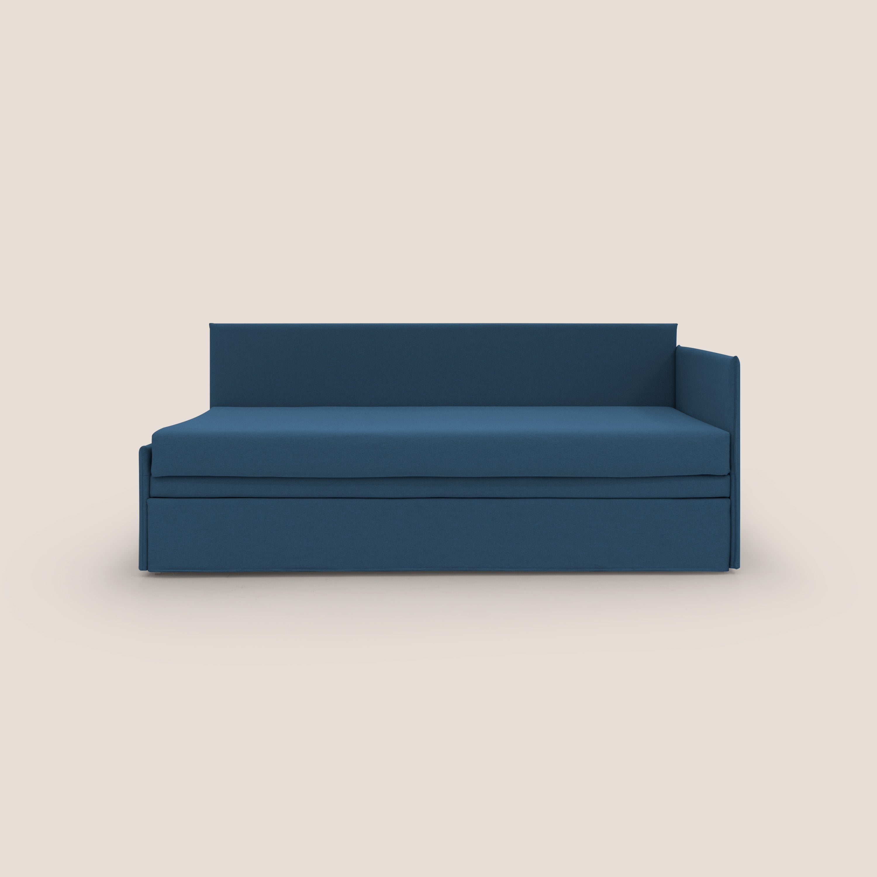 Durini Divano duplex con doppio letto in tessuto simil cotone impermeabile T13 blu - divani.store
