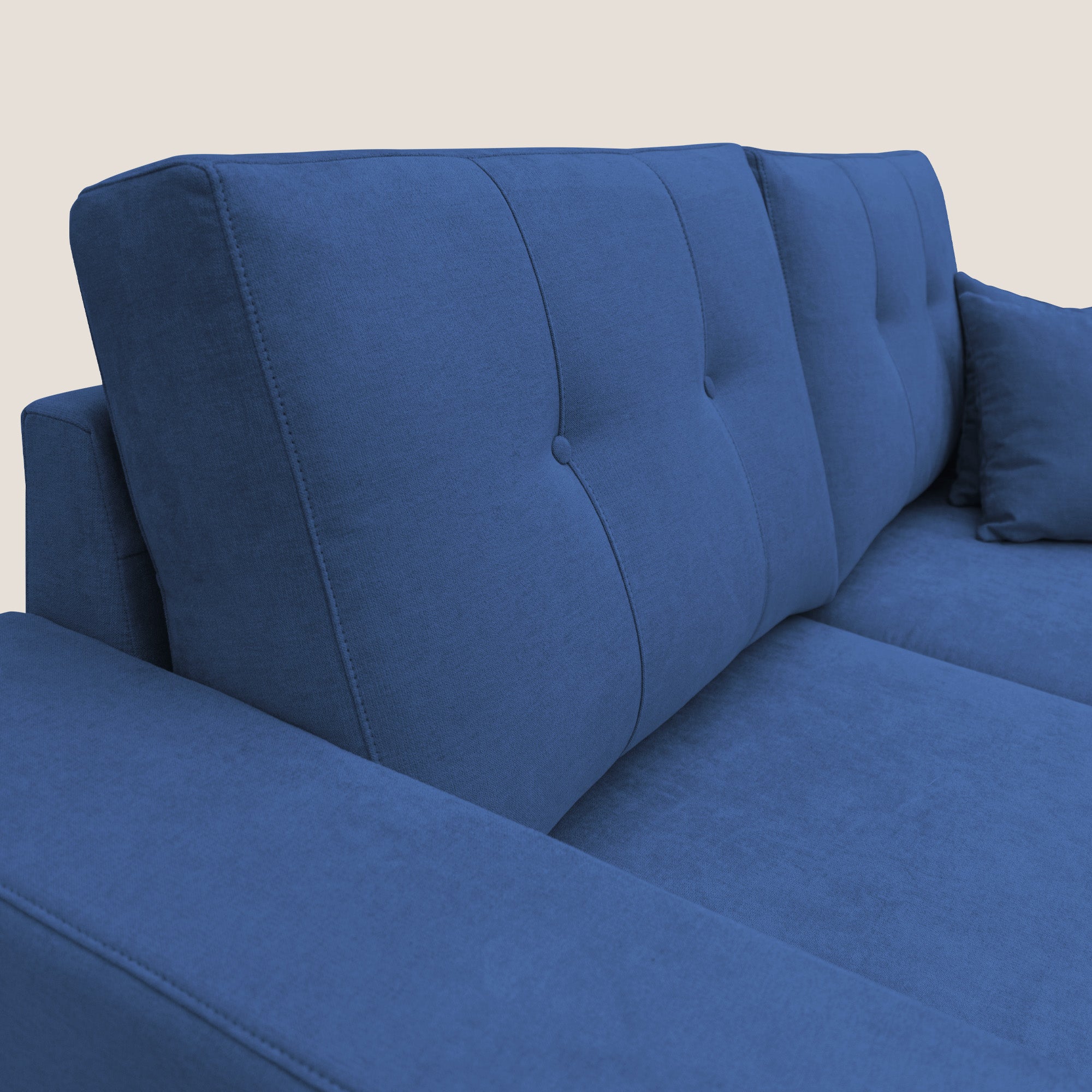 Giove divano in morbido tessuto impermeabile T02 blu - divani.store