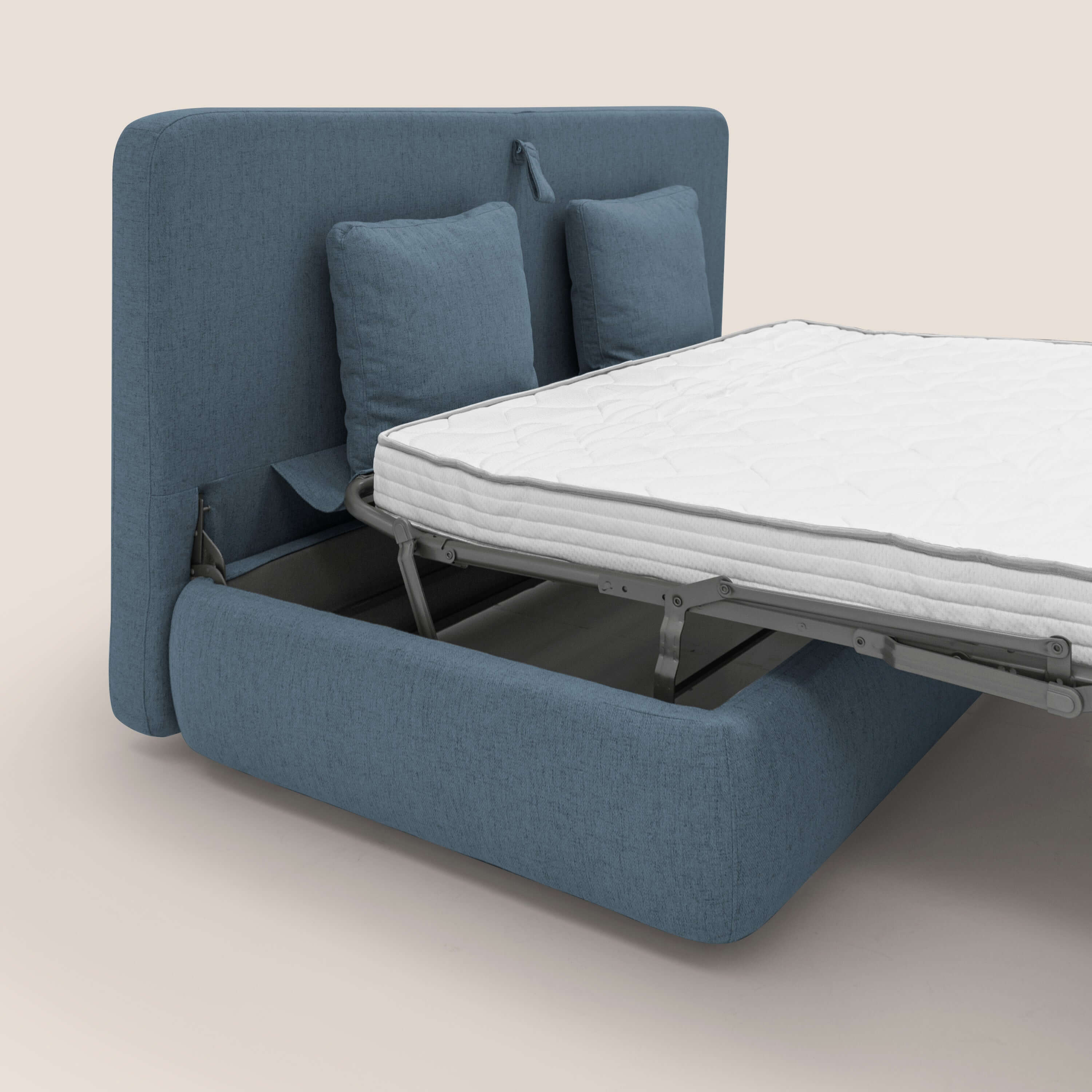 Gransasso Divano letto matrimoniale dal DESIGN innovativo in tessuto impermeabile T03 blu - divani.store