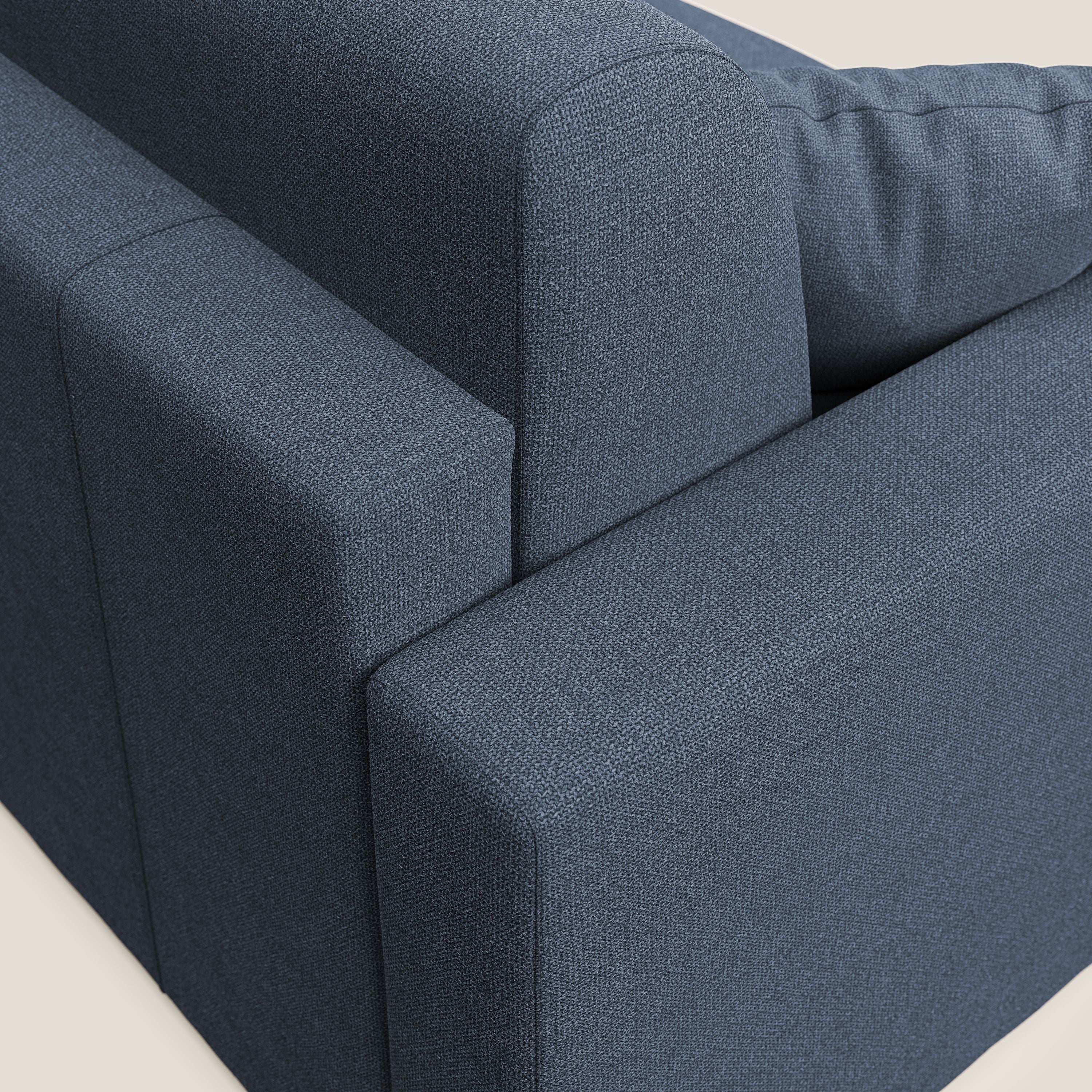 Best Divano letto angolare con penisola in tessuto smacchiabile QuickClean T08 blu - divani.store