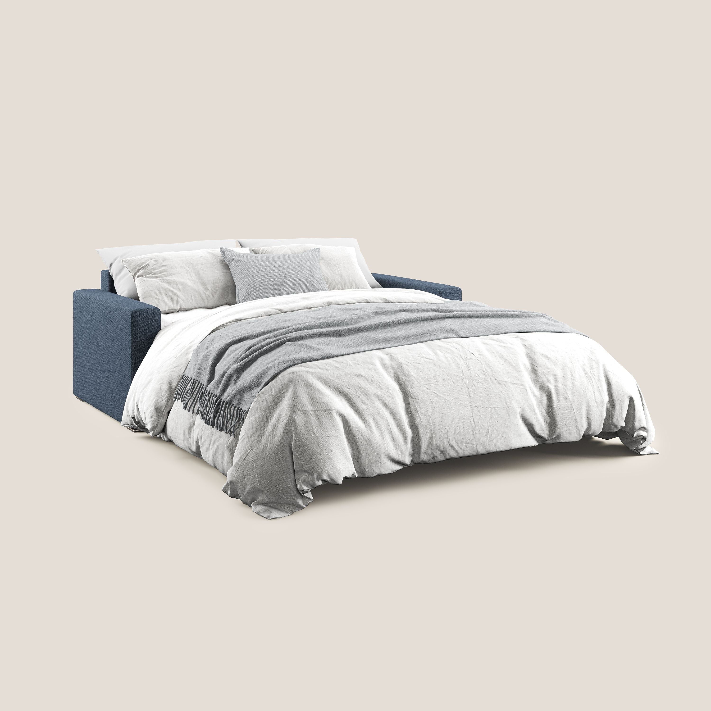 Best Divano letto matrimoniale in tessuto smacchiabile QuickClean T08 blu - divani.store
