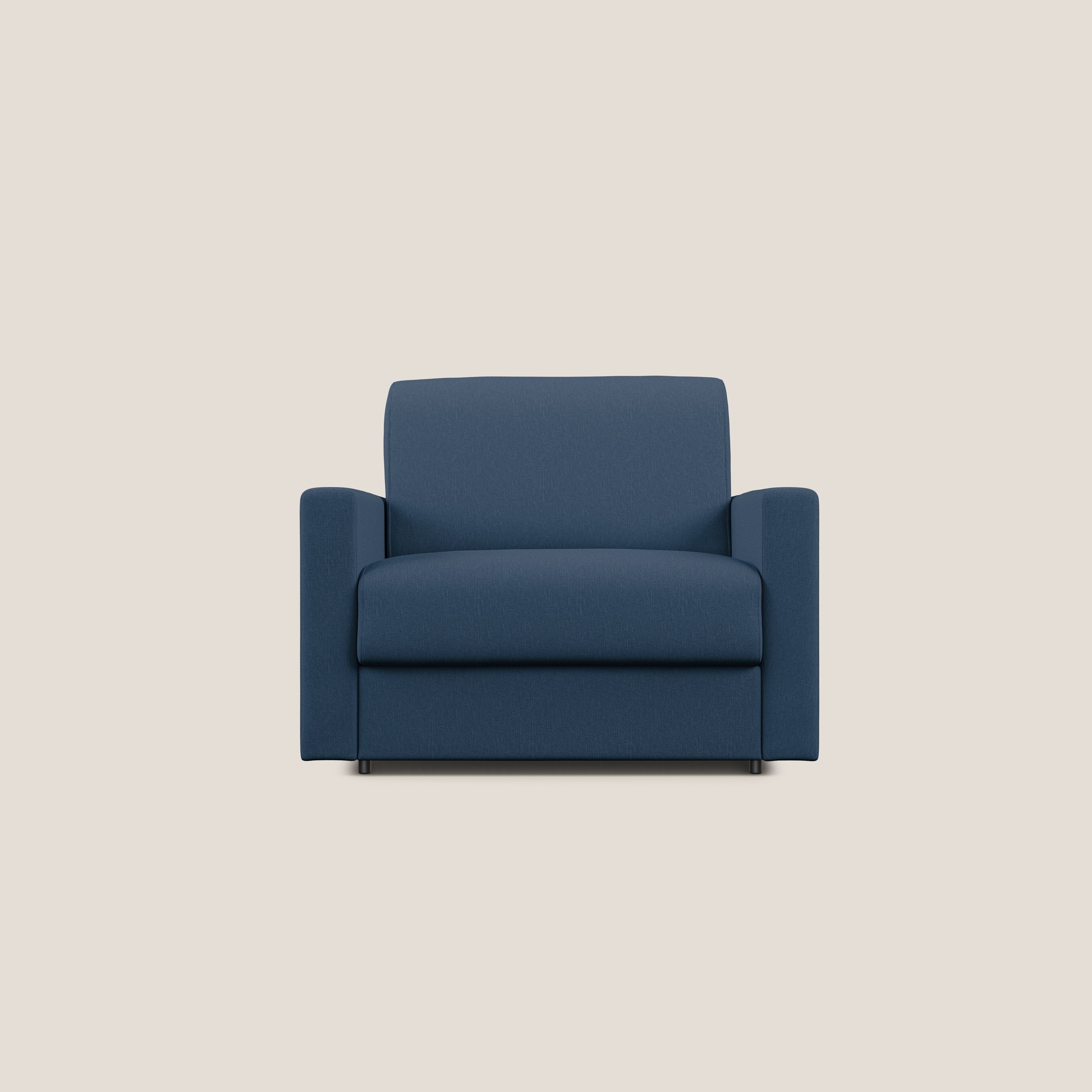 Chris poltrona letto in tessuto impermeabile T13 blu - divani.store