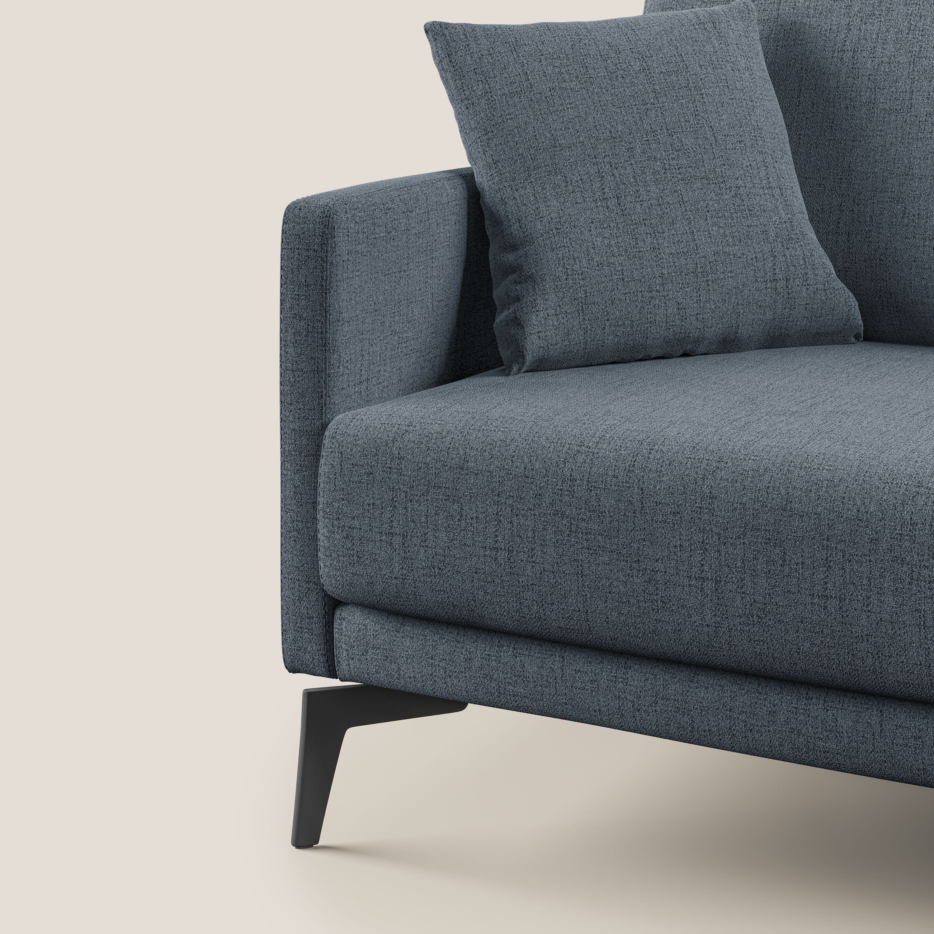 Saturno divano moderno in tessuto morbido impermeabile T03 blu - divani.store