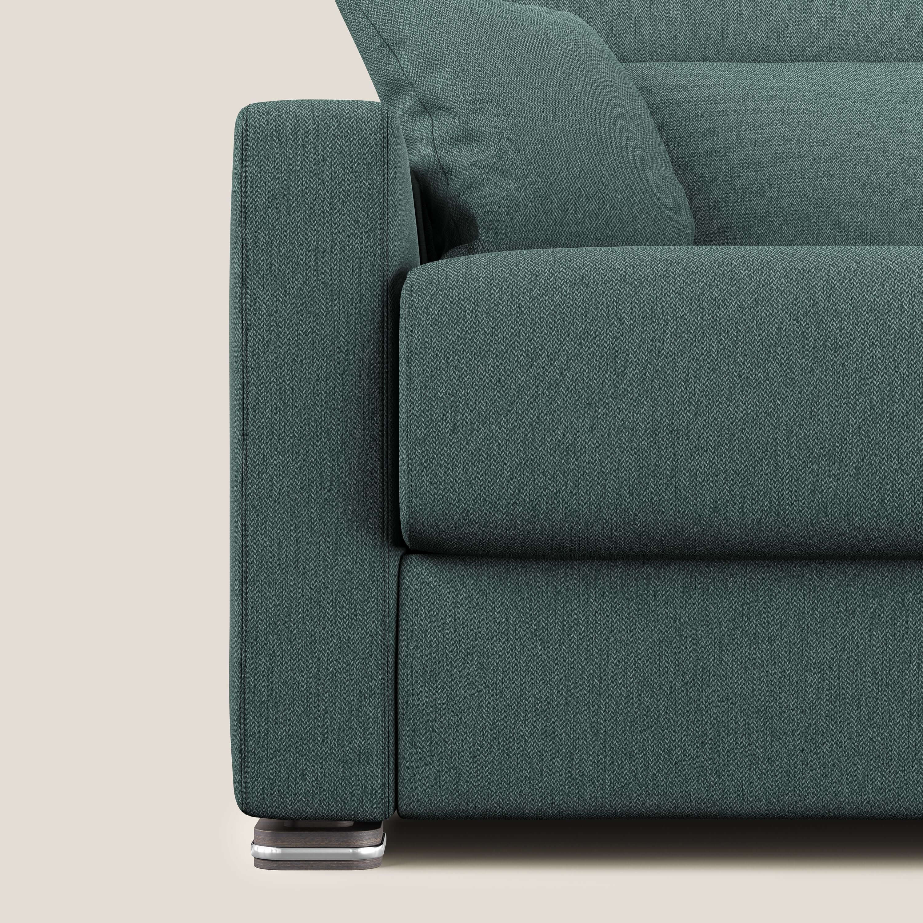 Amber divano letto matrimoniale in tessuto smacchiabile T05 verde - divani.store