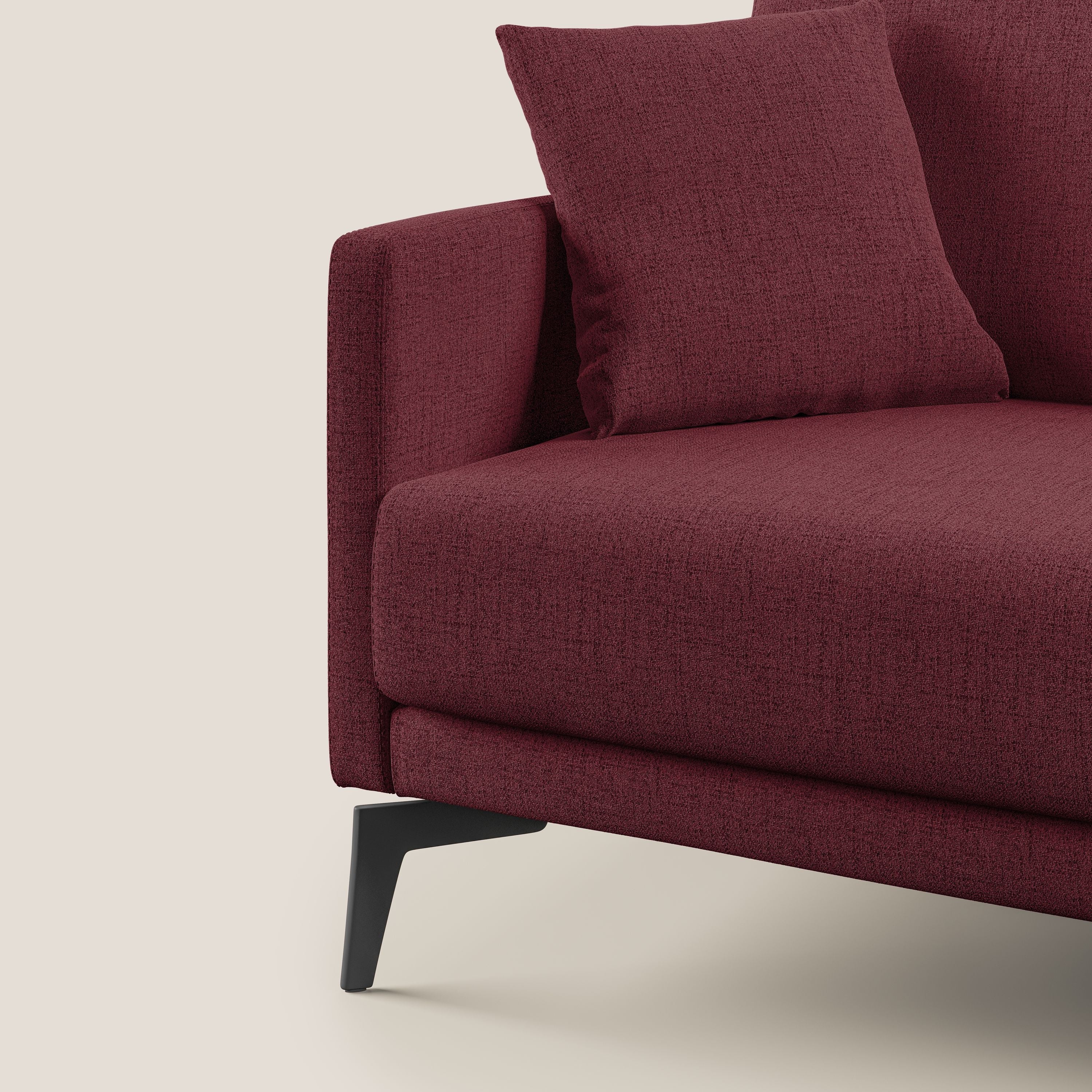 Saturno divano moderno in tessuto morbido impermeabile T03 rosso - divani.store