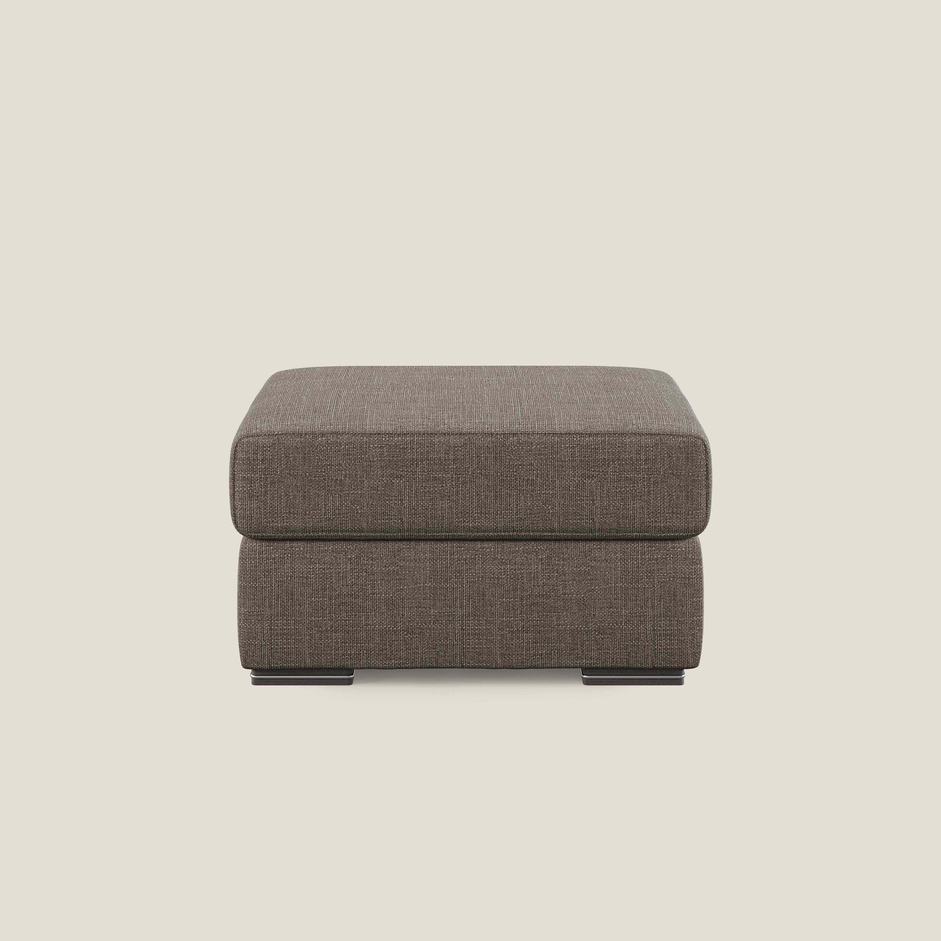 Sun pouf apribile contenitore in tessuto impermeabile morbido intreccio T06 marrone - divani.store