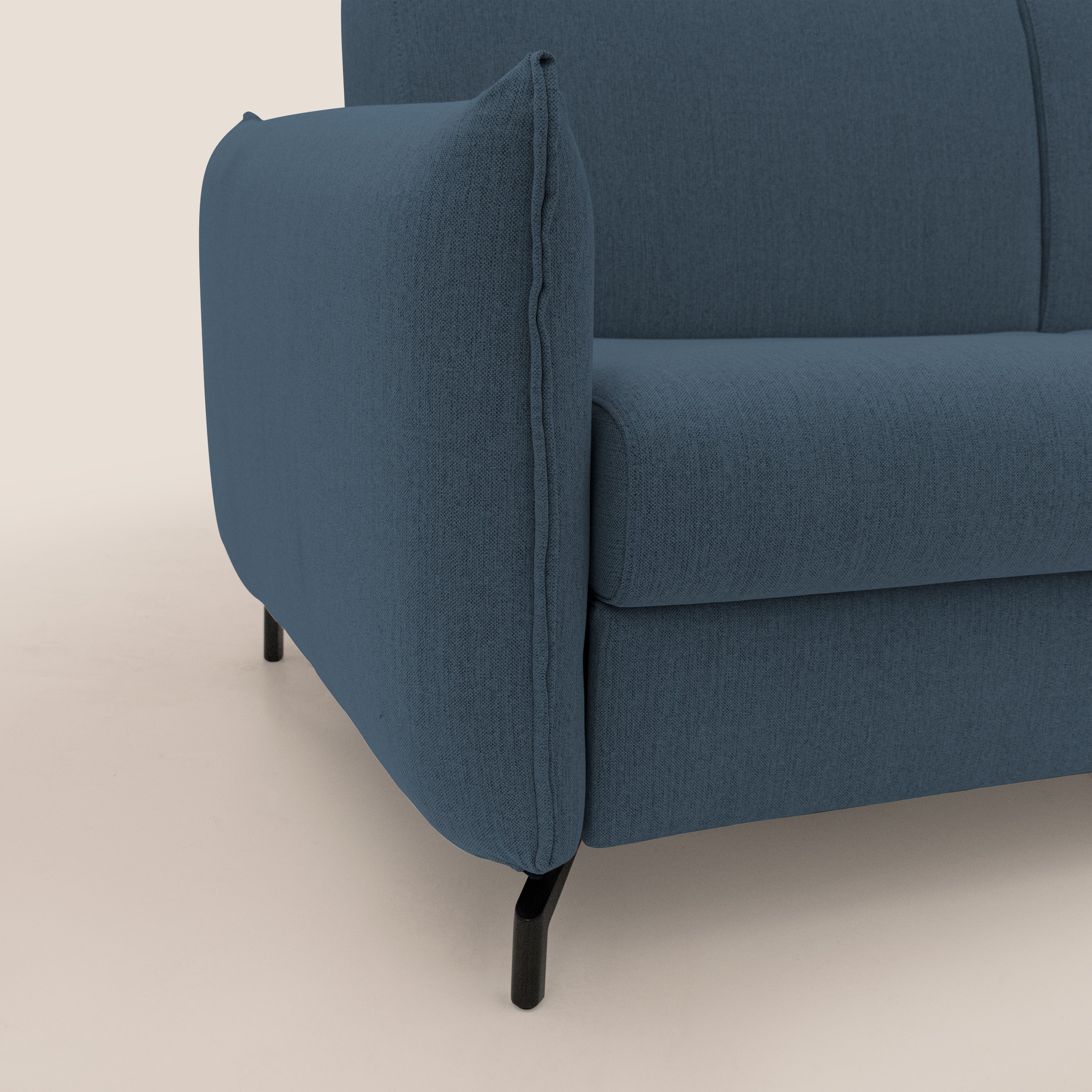 Scarlet divano letto in tessuto misto cotone impermeabile T19 blu - divani.store