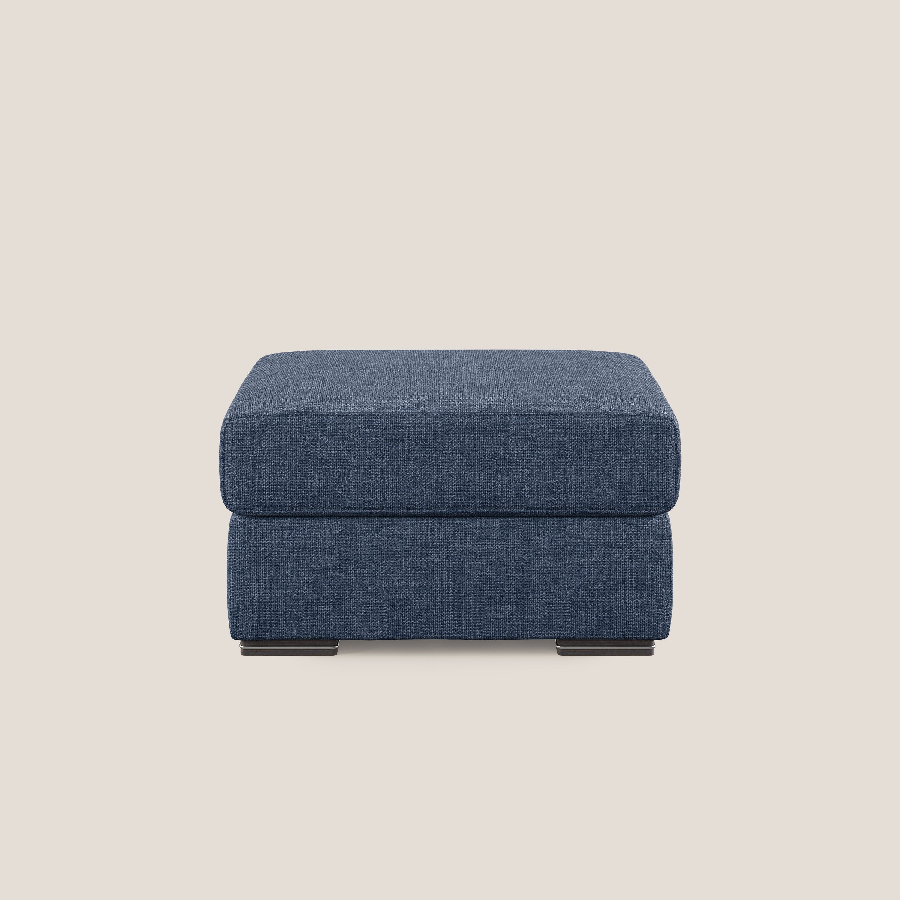 Sun pouf apribile contenitore in tessuto impermeabile morbido intreccio T06 blu - divani.store