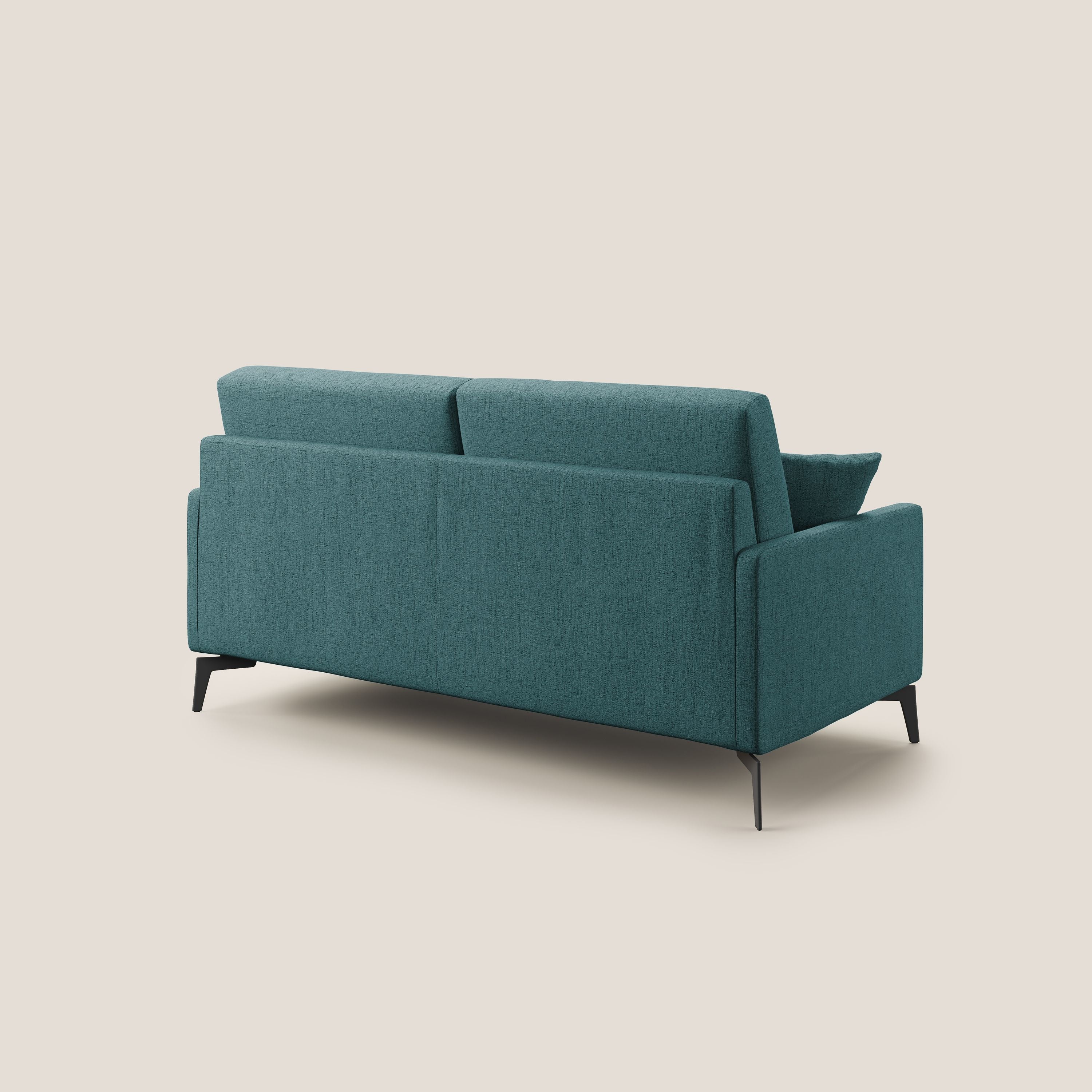 Saturno divano moderno in tessuto morbido impermeabile T03 azzurro - divani.store