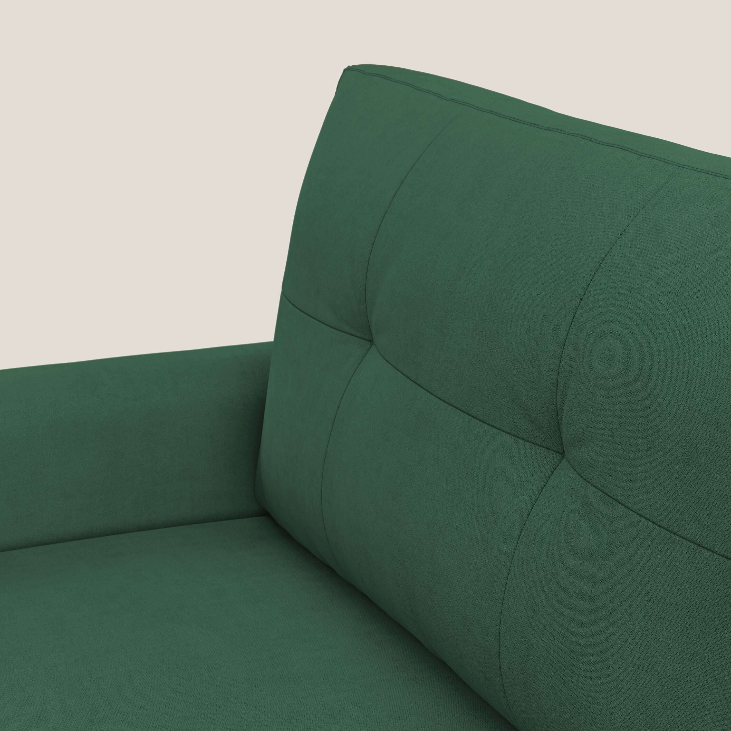 Callisto Divano letto matrimoniale in tessuto morbido impermeabile T02 verde - divani.store