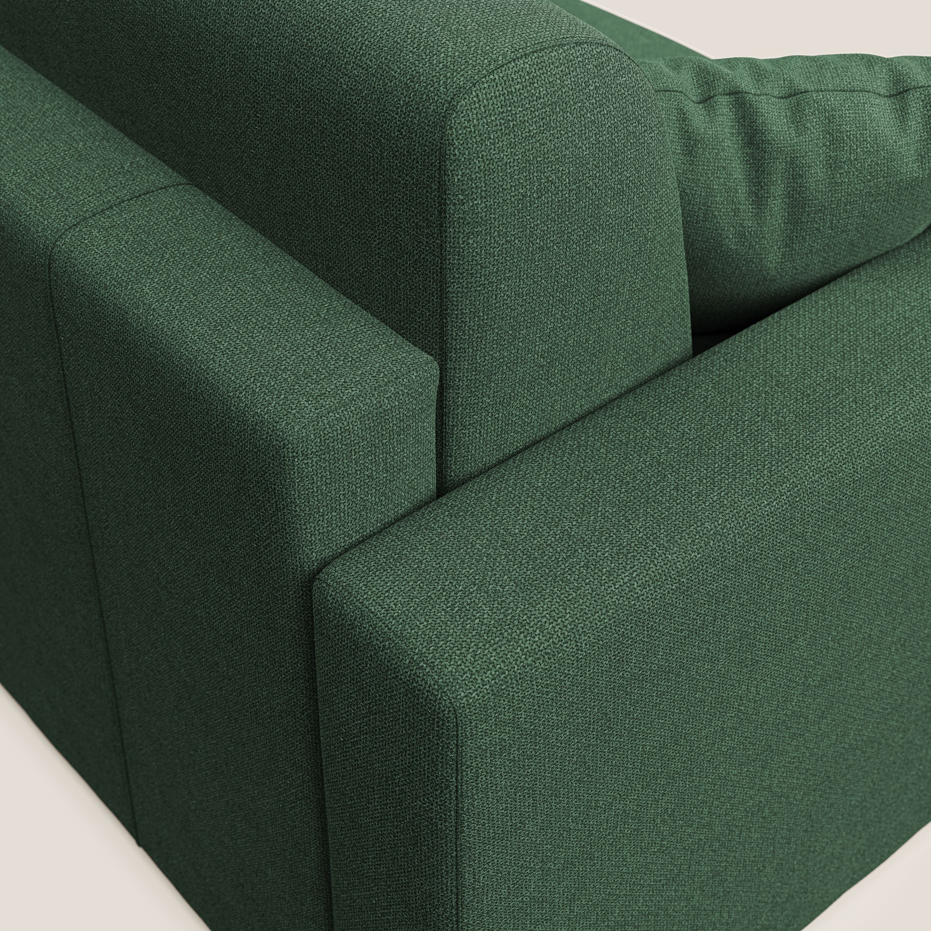 Best Divano letto angolare con penisola in tessuto smacchiabile QuickClean T08 verde - divani.store