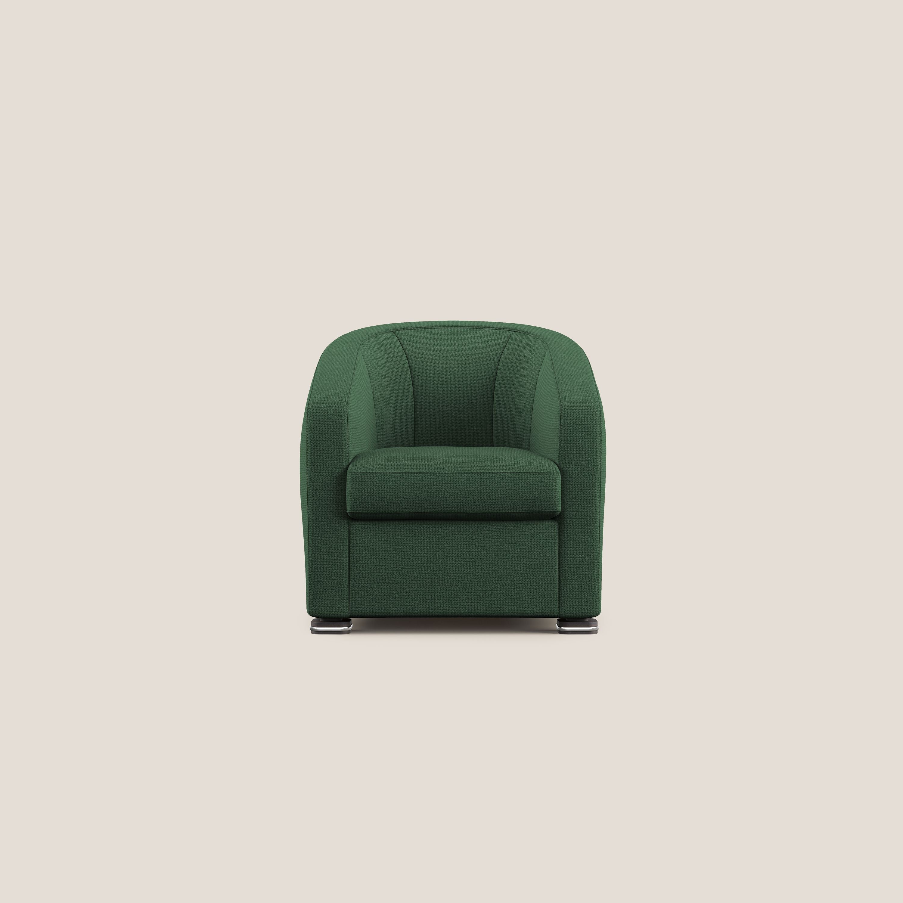 Cloe Poltroncina in tessuto smacchiabile con acqua QuickClean T08 verde - divani.store