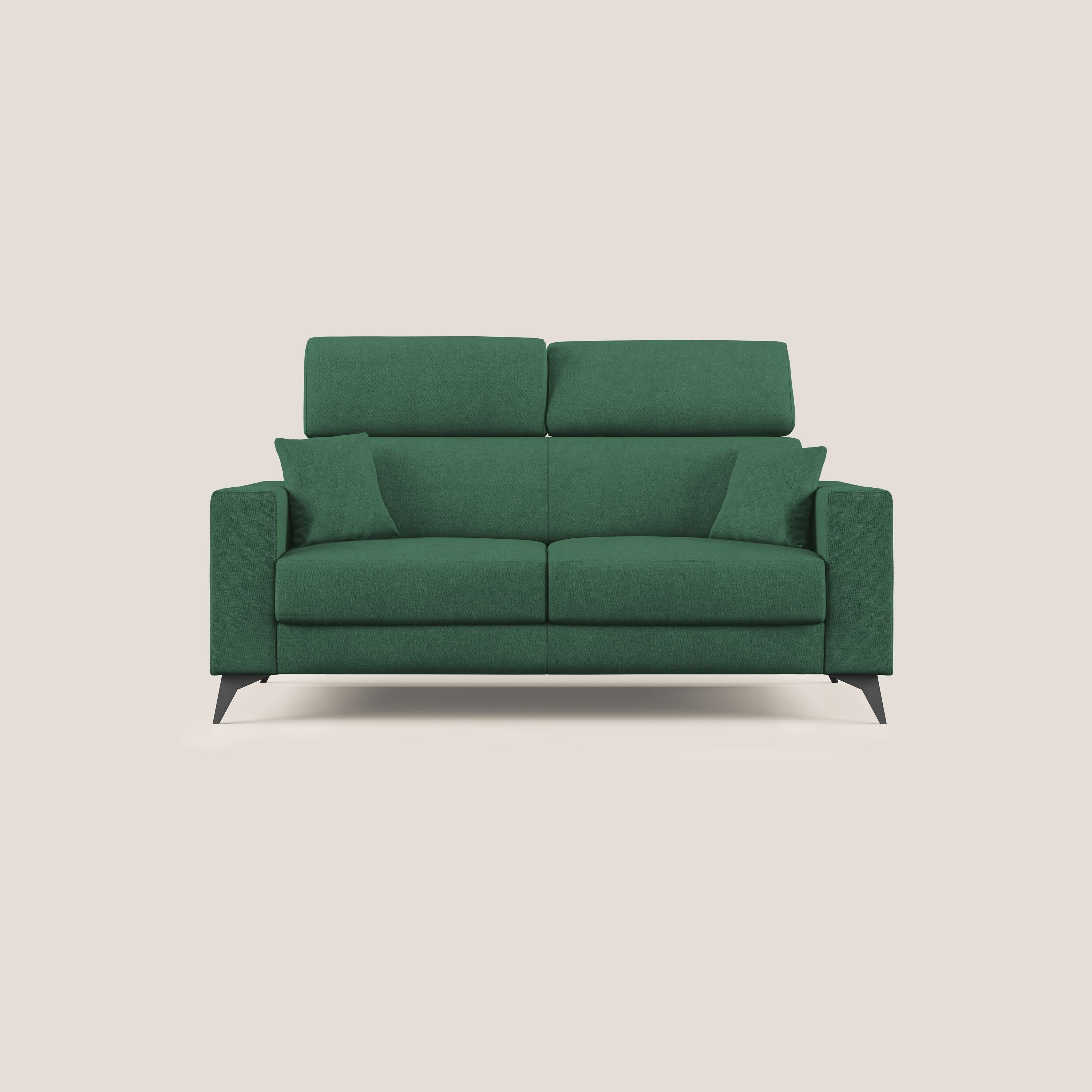 Pegaso divano letto con poggiatesta reclinabili e rivestimento T02 verde - divani.store