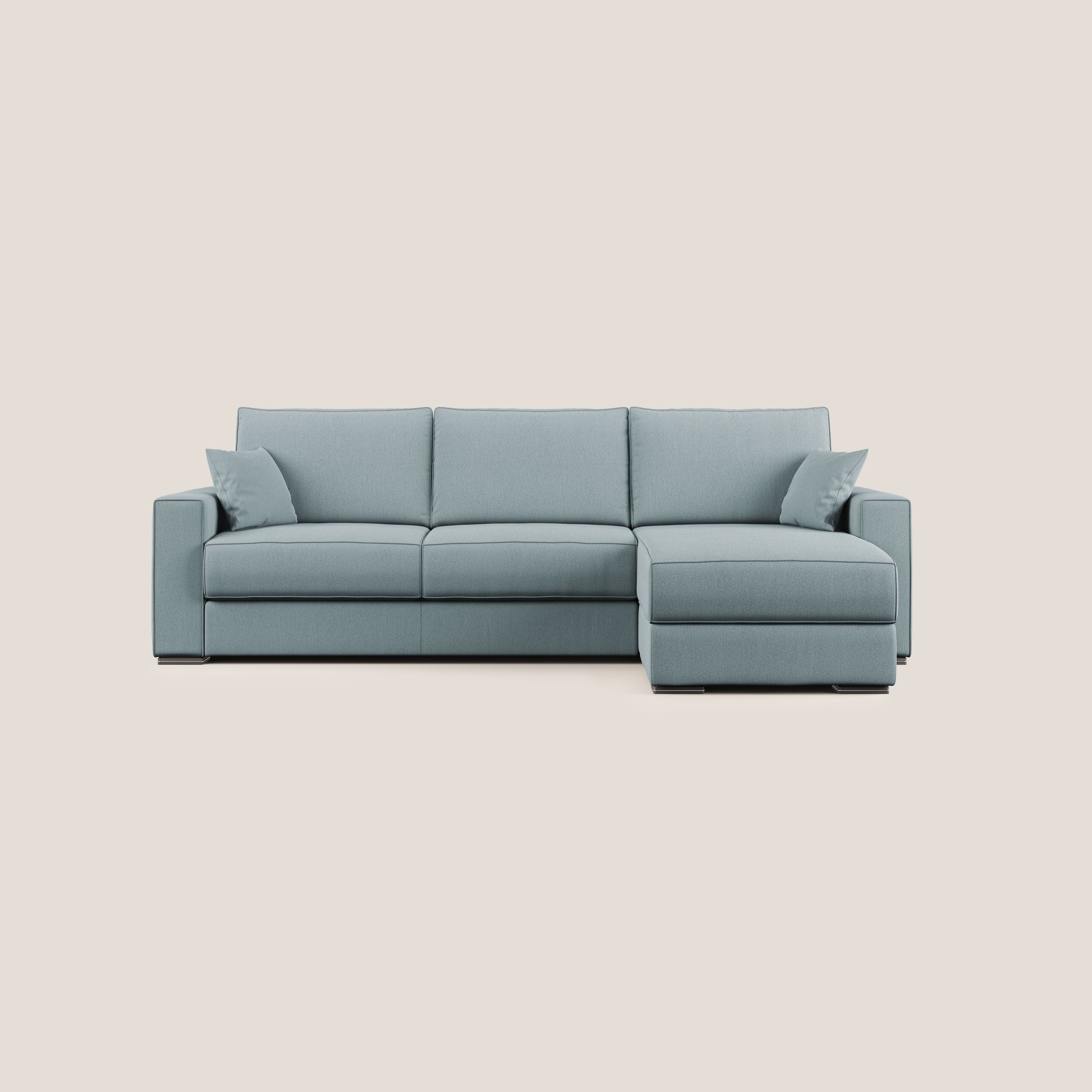 Dream Divano letto angolare in tessuto smacchiabile T05 carta da zucchero - divani.store