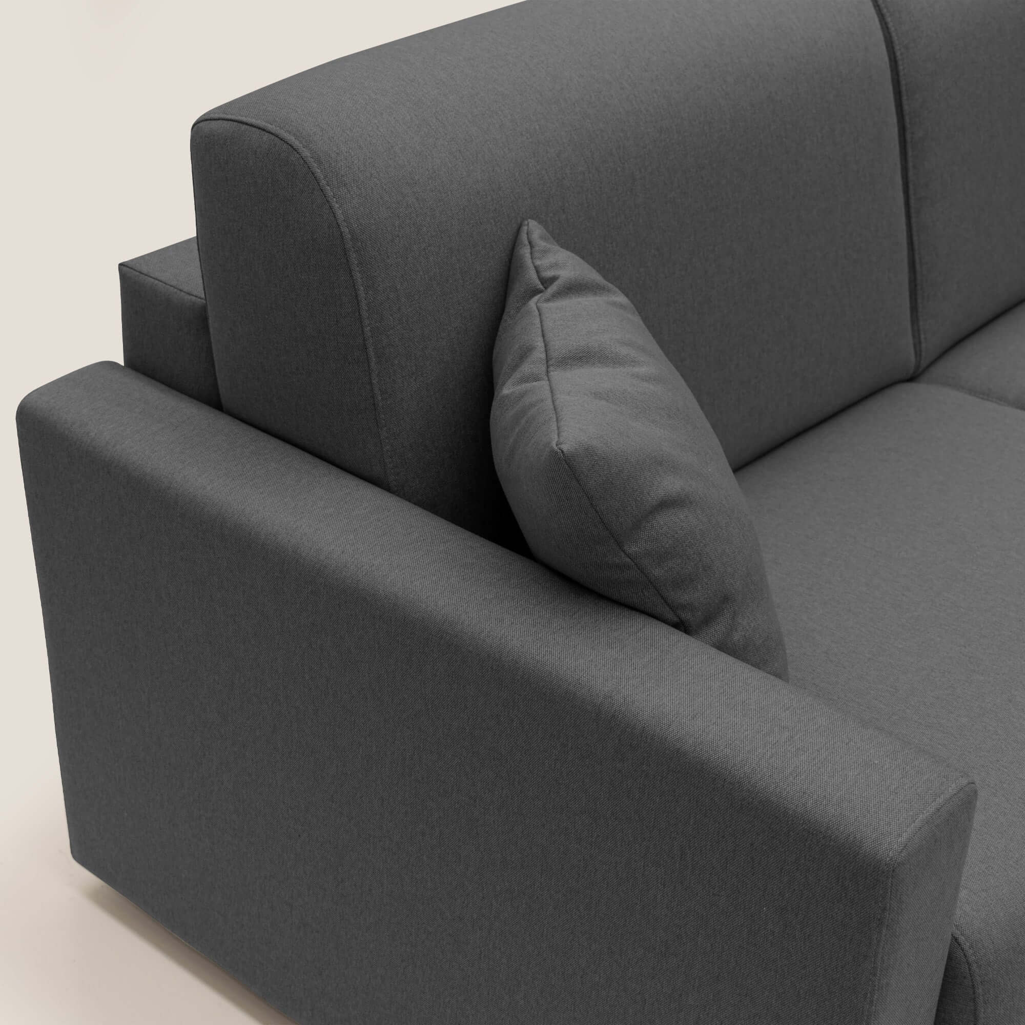 Chris Divano letto matrimoniale in tessuto impermeabile T13 antracite - divani.store