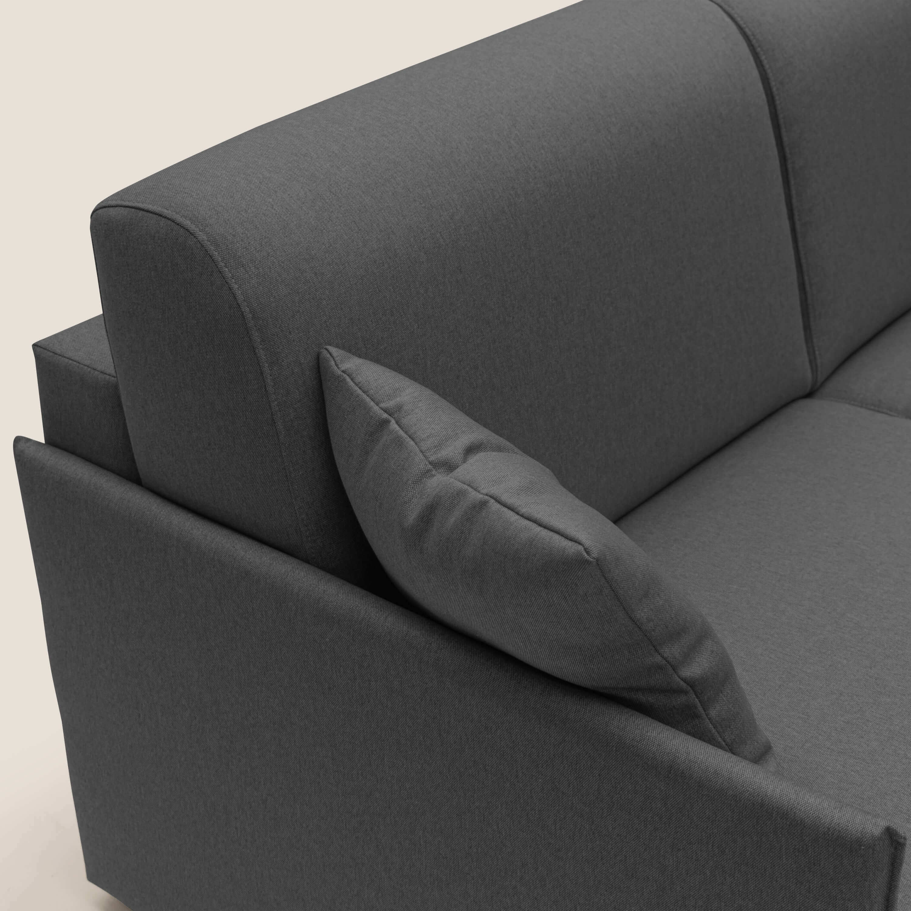 Evans Divano letto matrimoniale in tessuto impermeabile T13 antracite - divani.store