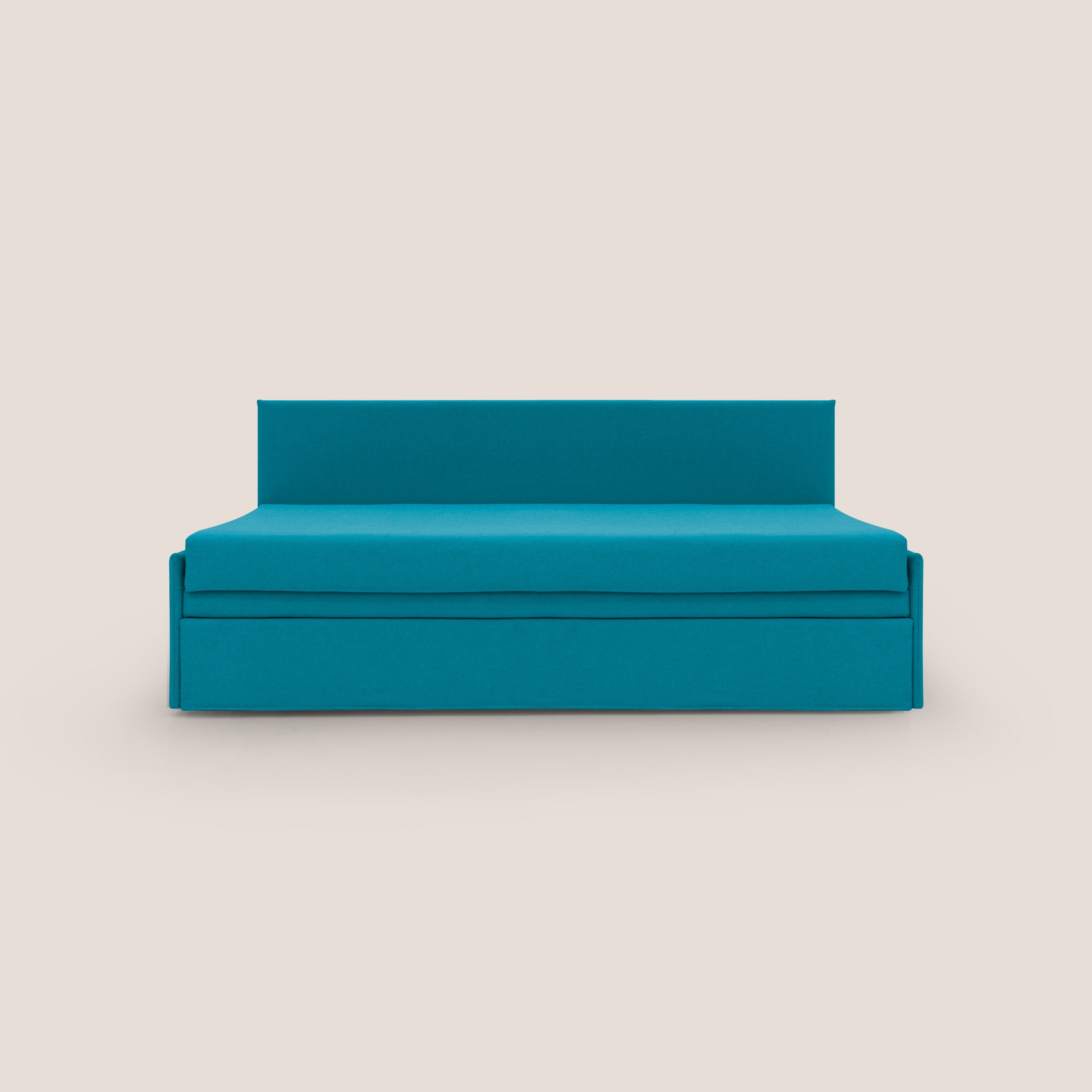 Naviglio Divano duplex con doppio letto in tessuto simil cotone impermeabile T13 azzurro - divani.store