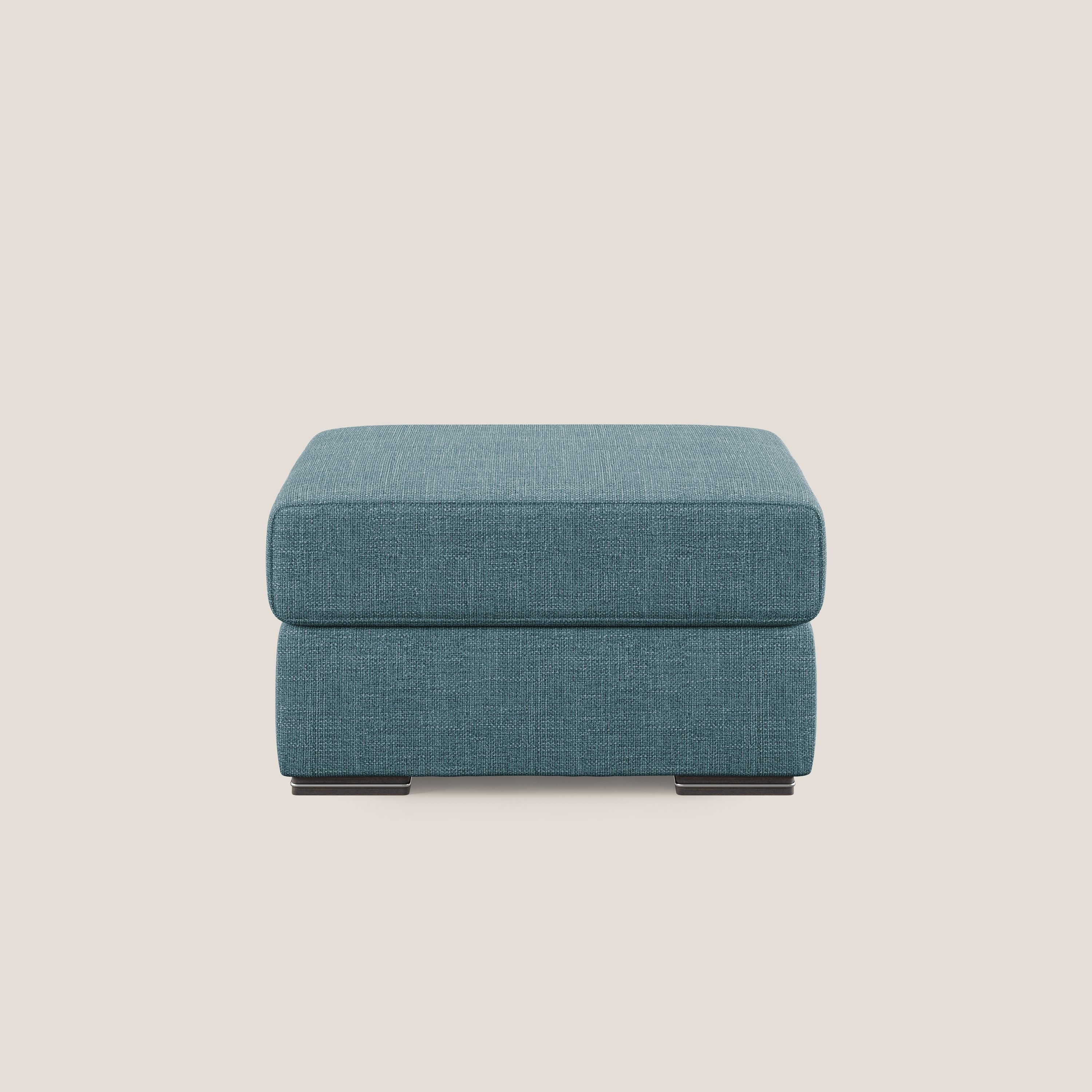 Sun pouf apribile contenitore in tessuto impermeabile morbido intreccio T06 azzurro - divani.store