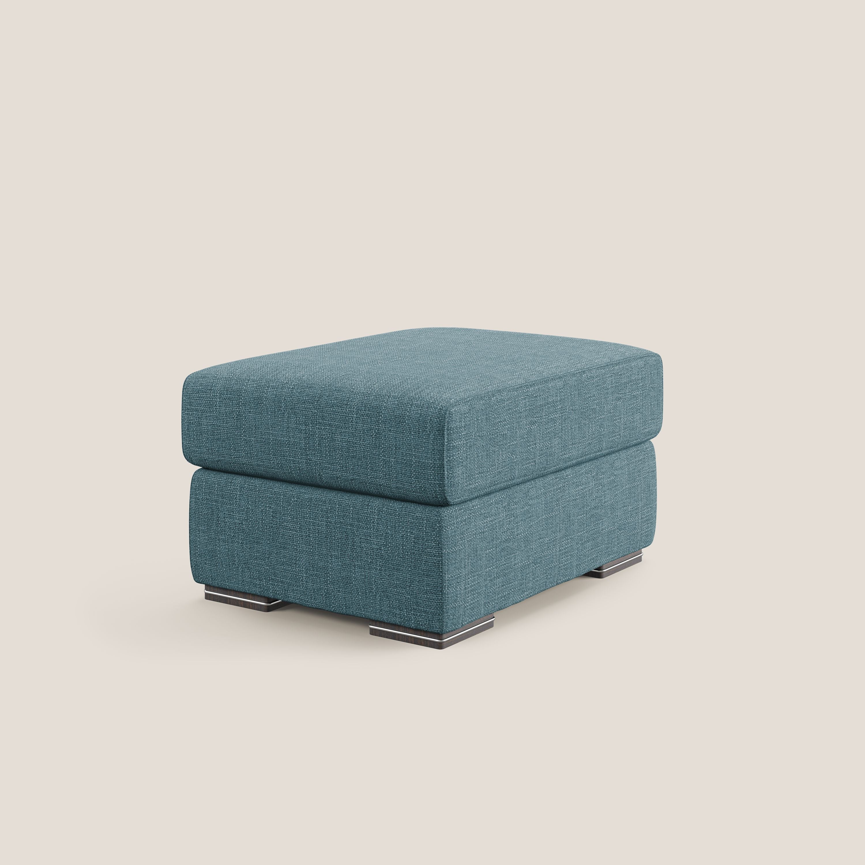 Sun pouf apribile contenitore in tessuto impermeabile morbido intreccio T06 azzurro - divani.store