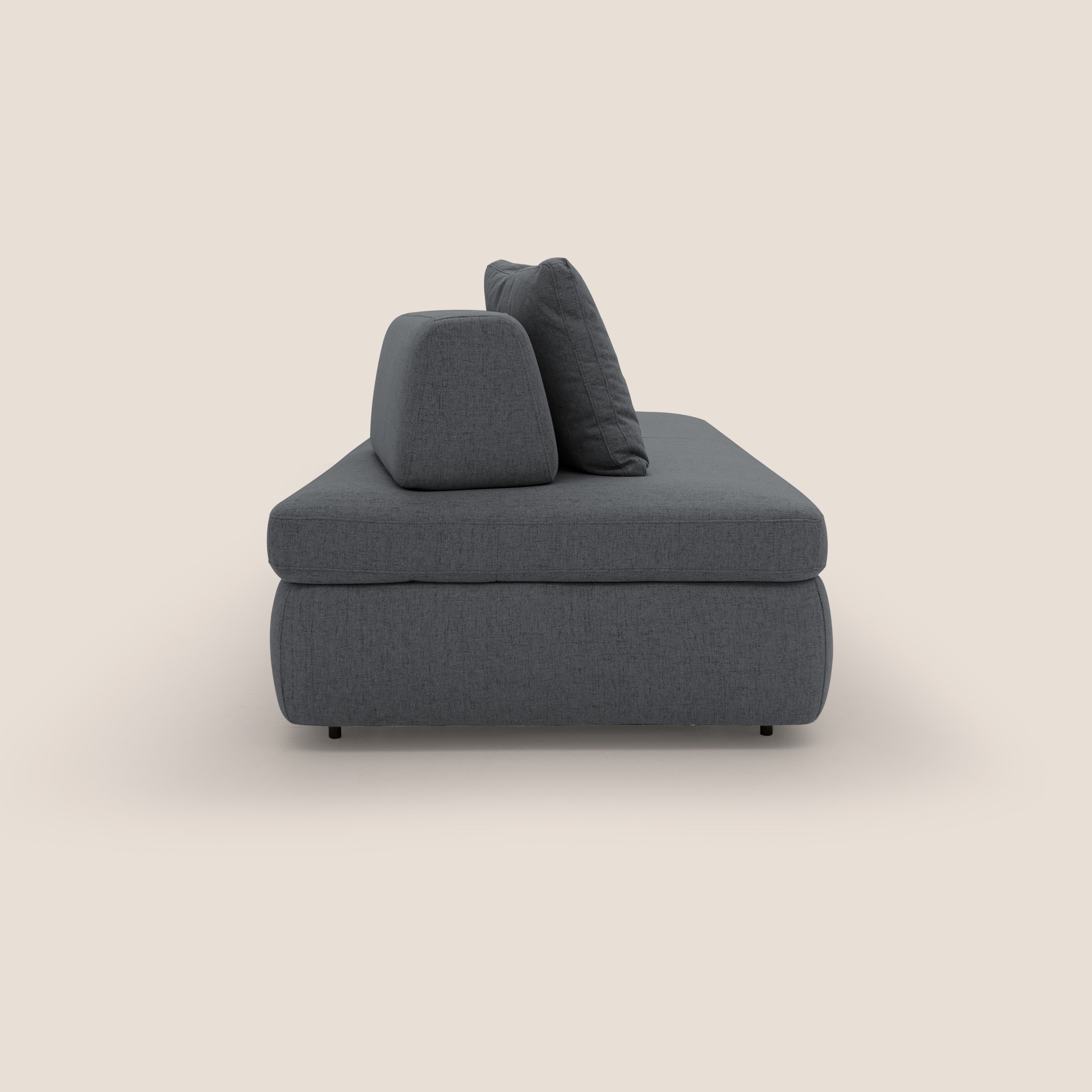 Gransasso Divano letto matrimoniale dal DESIGN innovativo in tessuto impermeabile T03 antracite - divani.store