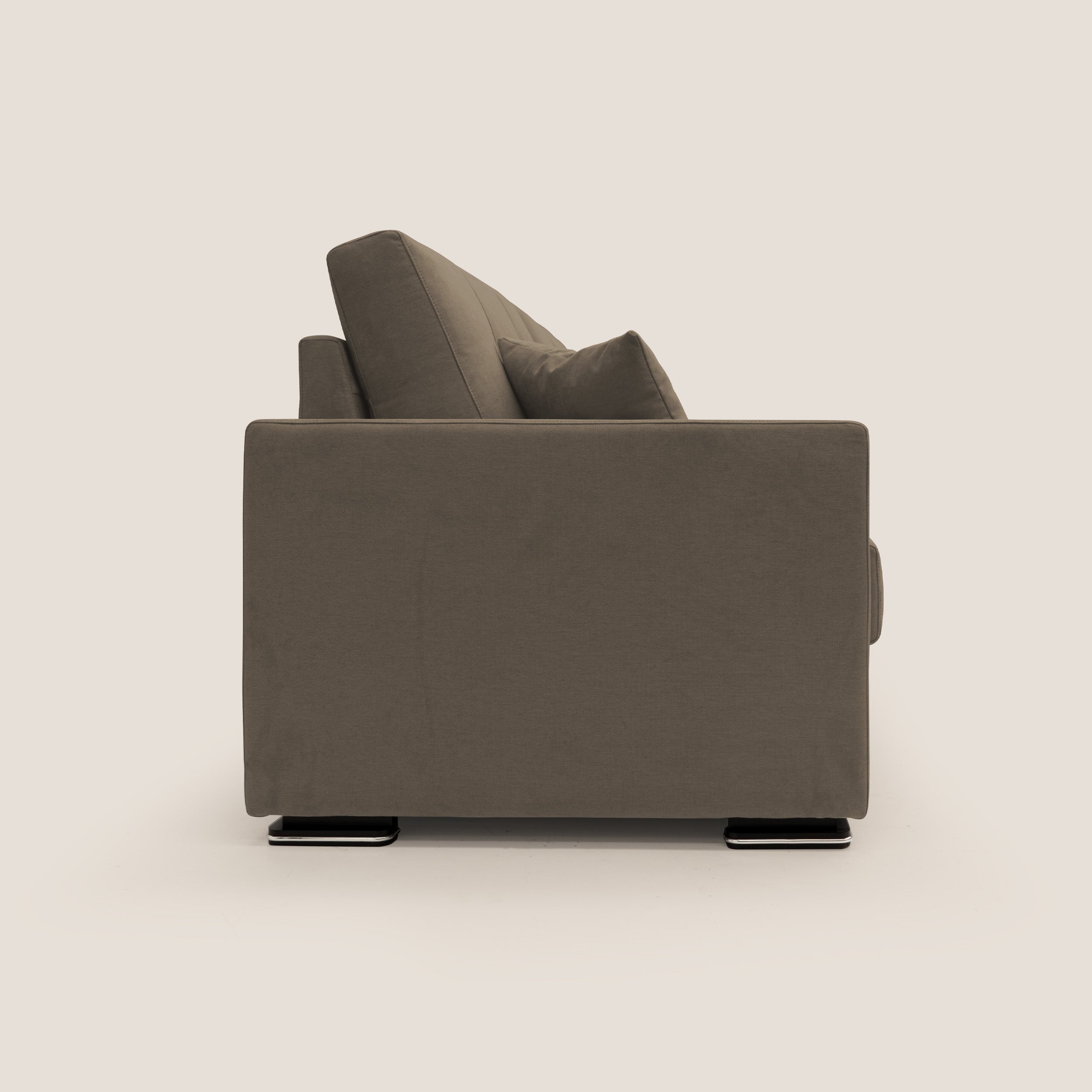 Giove divano in morbido tessuto impermeabile T02 marrone - divani.store