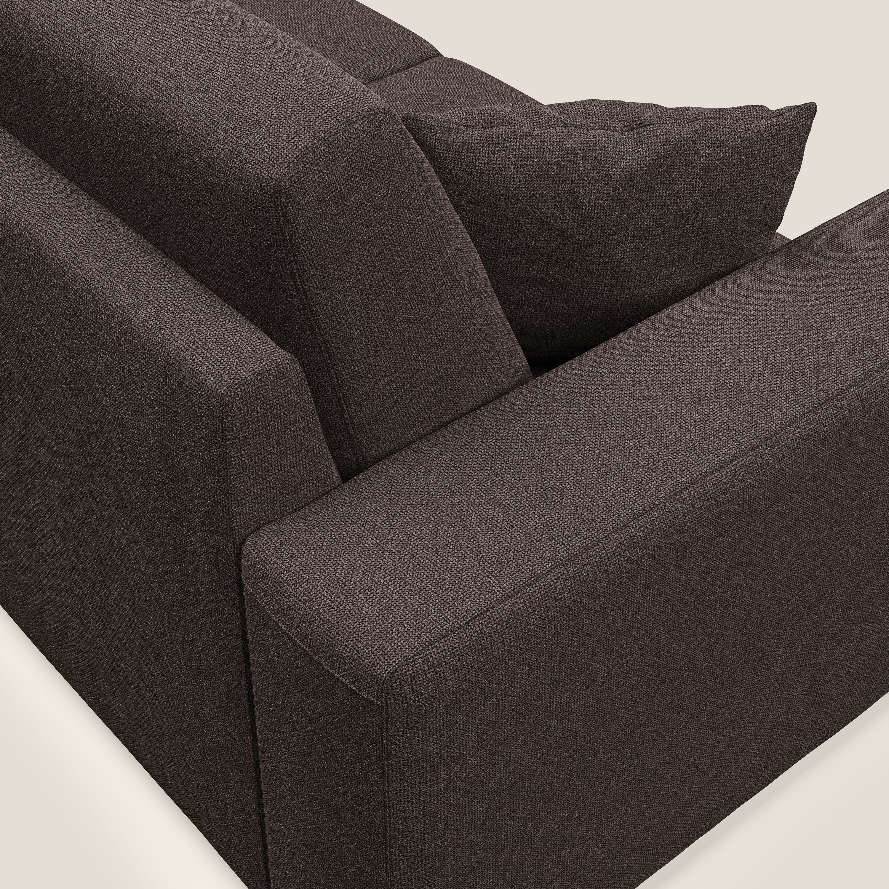 Marte divano in tessuto smacchiabile impermeabile T08 marrone - divani.store