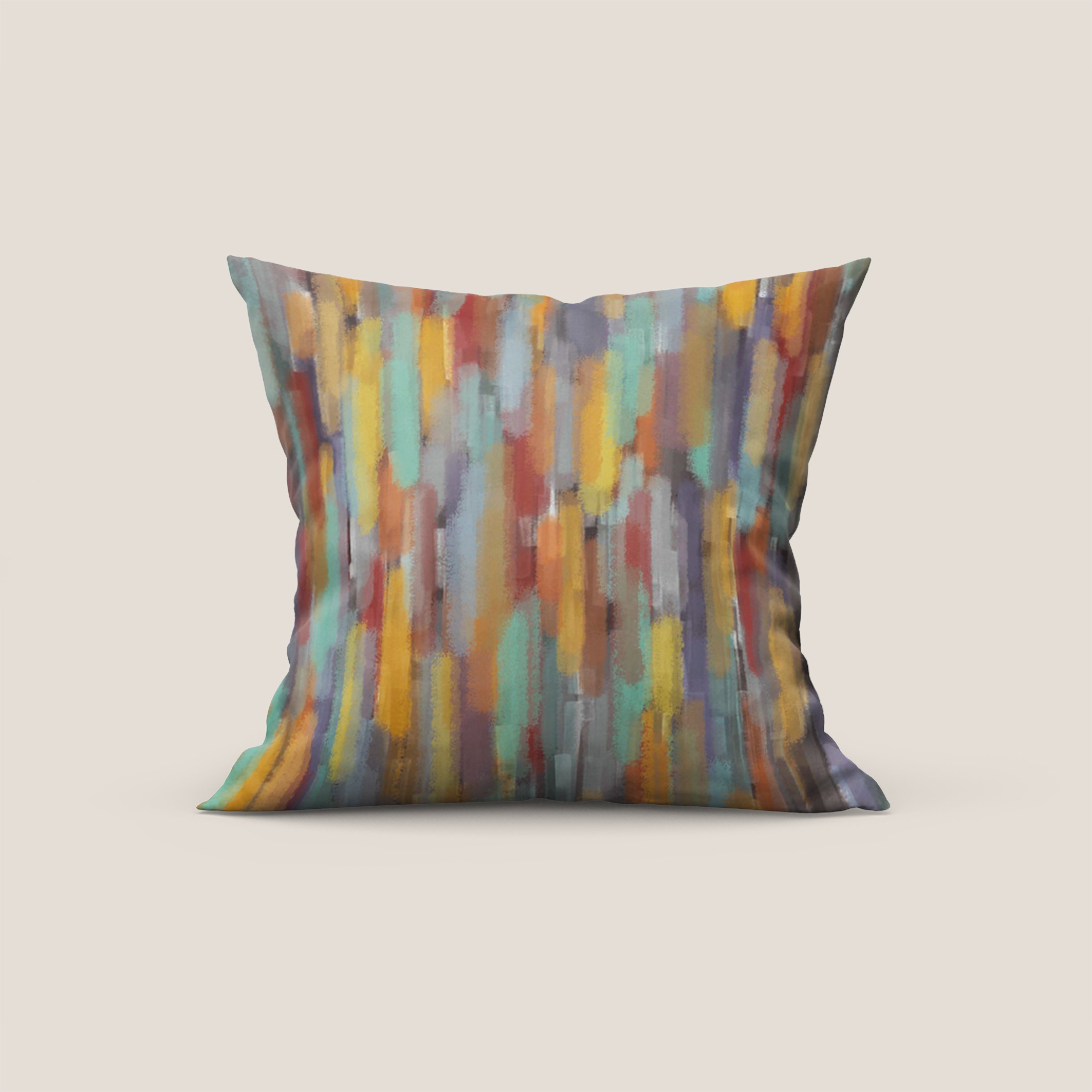 Brush-line collezione cuscini a fantasie multicolor in velluto impermeabile - divani.store